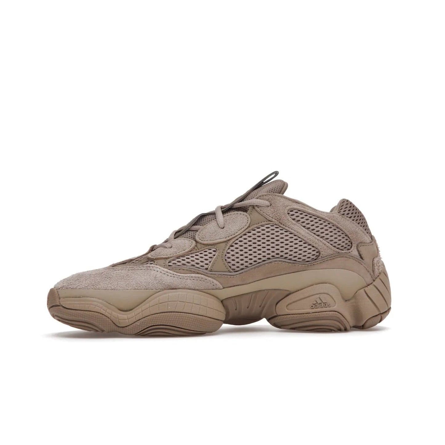 adidas Yeezy 500 Taupe Light - Image 18 - Only at www.BallersClubKickz.com - The adidas Yeezy 500 Taupe Light combines mesh, leather, and suede, with a durable adiPRENE sole for an eye-catching accessory. Reflective piping adds the perfect finishing touches to this unique silhouette. Ideal for any wardrobe, releasing in June 2021.
