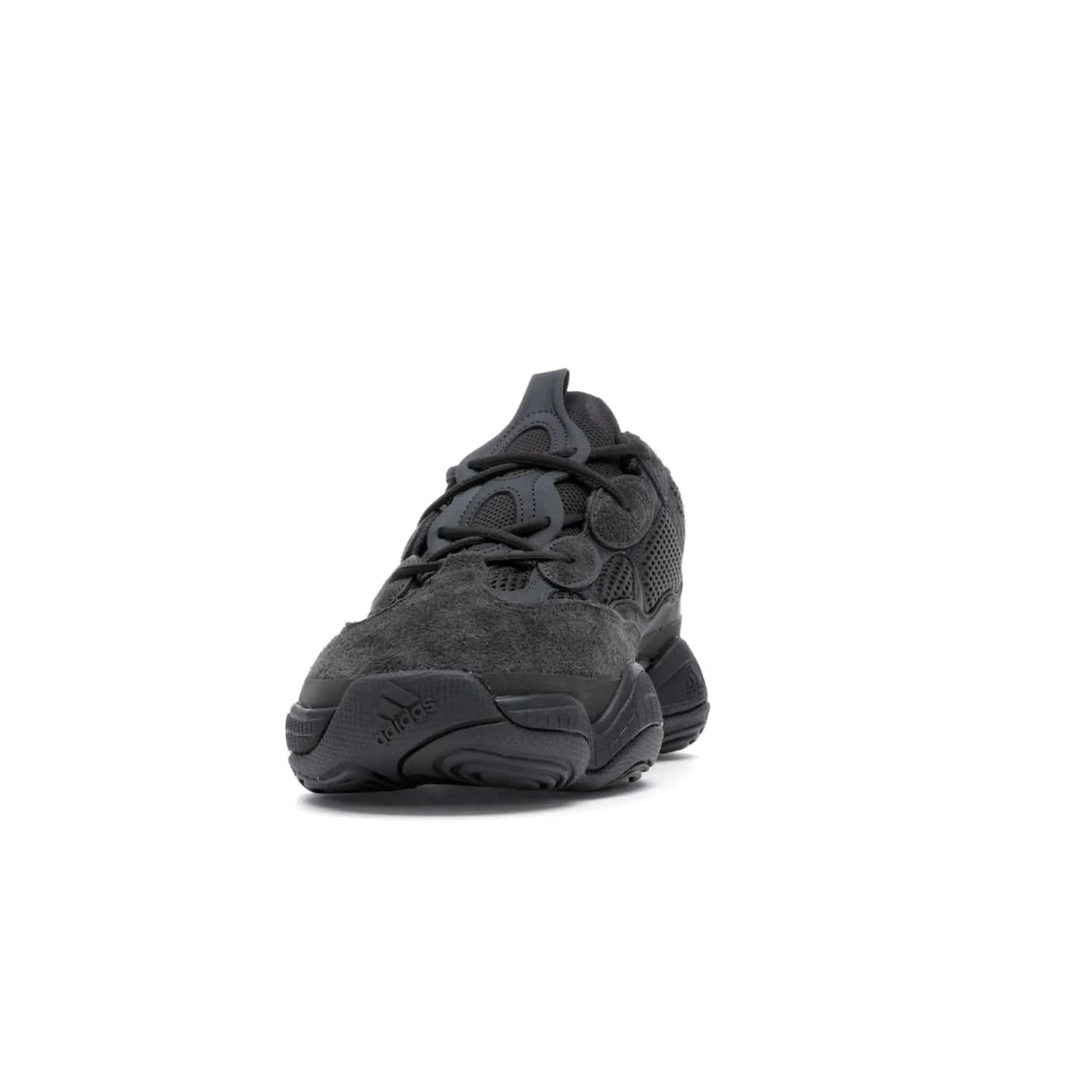 adidas Yeezy 500 Utility Black - Image 12 - Only at www.BallersClubKickz.com - Iconic adidas Yeezy 500 Utility Black in All-Black colorway. Durable black mesh and suede upper with adiPRENE® sole delivers comfort and support. Be unstoppable with the Yeezy 500 Utility Black. Released July 2018.