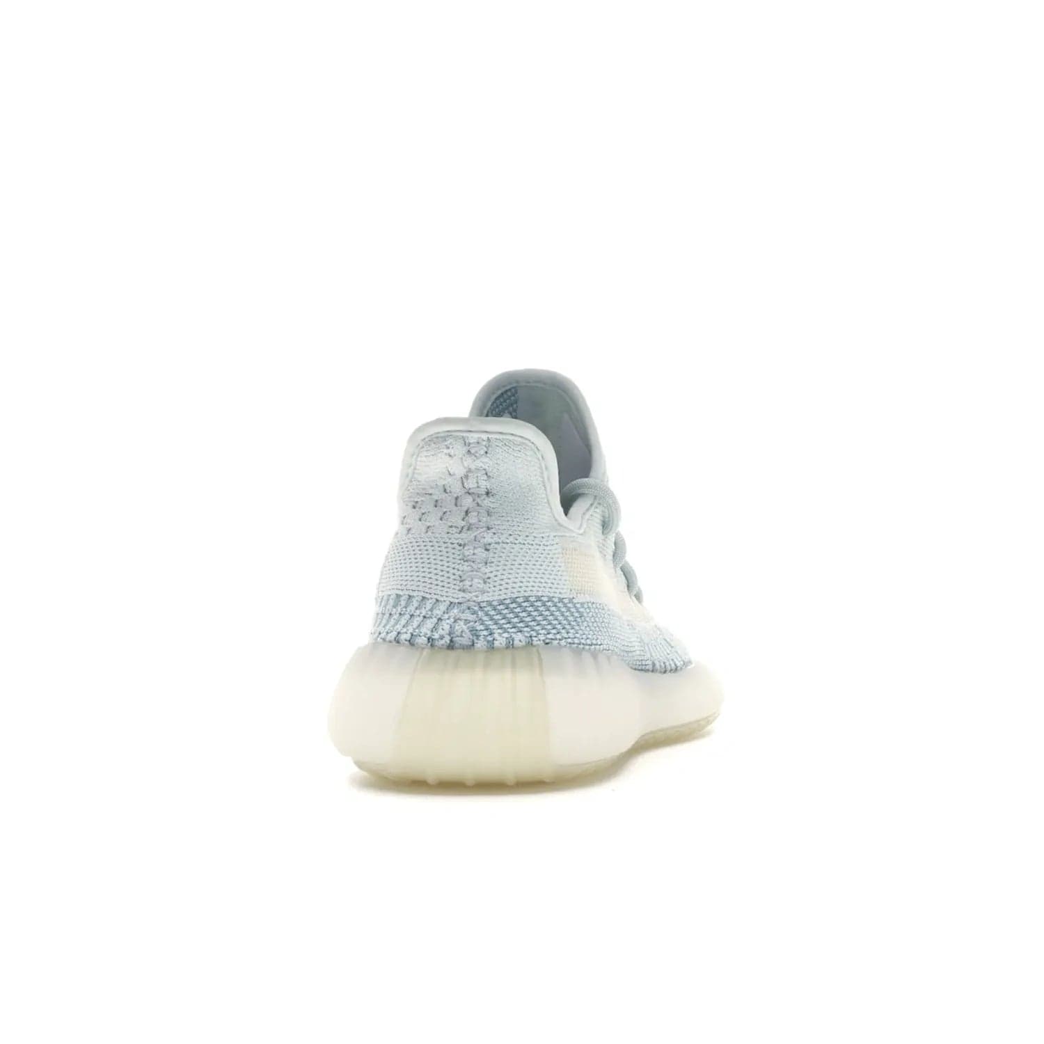 adidas Yeezy Boost 350 V2 Cloud White (Non-Reflective) - Image 29 - Only at www.BallersClubKickz.com - Adidas Yeezy Boost 350 V2 Cloud White (Non-Reflective) features Primeknit fabric and a unique, eye-catching design of cream, bluish-white, and transparent strip. Step out in timeless style with this eye-catching sneaker.