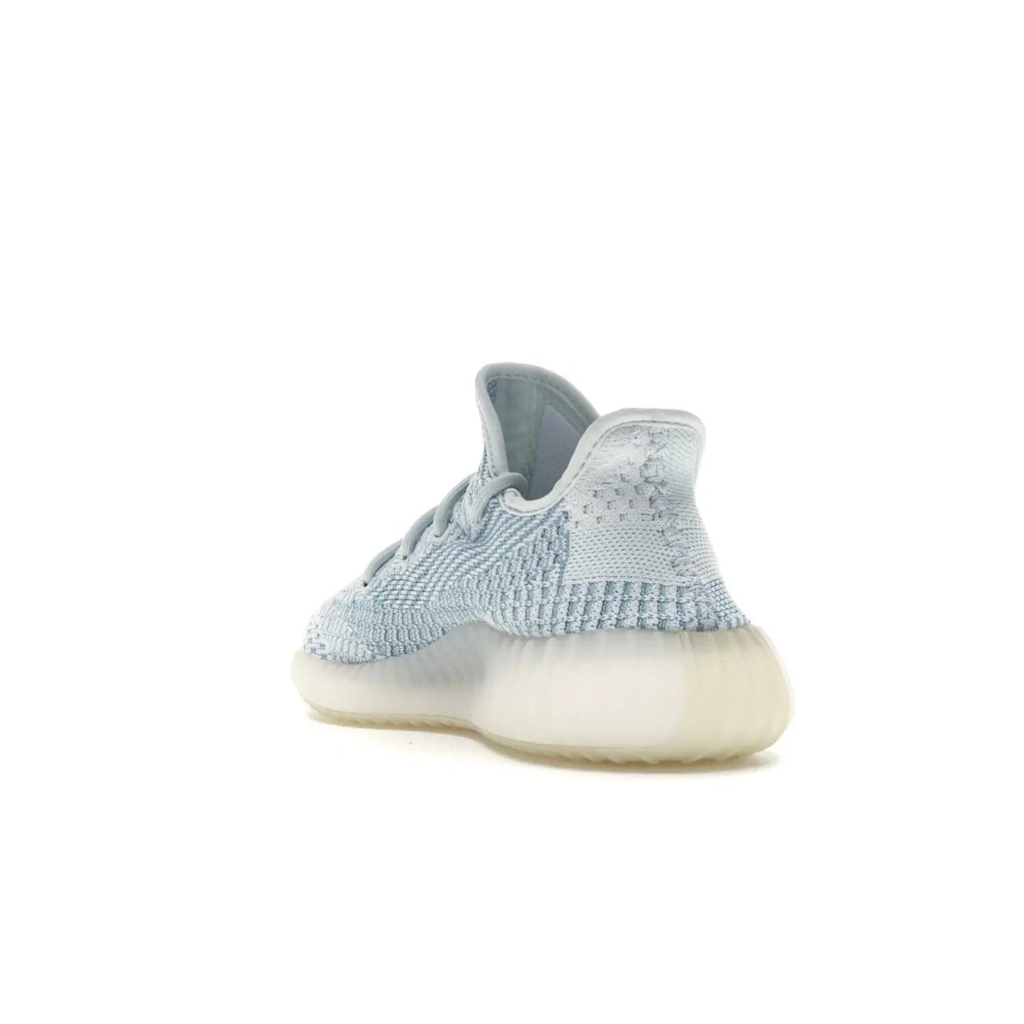 adidas Yeezy Boost 350 V2 Cloud White (Non-Reflective) - Image 25 - Only at www.BallersClubKickz.com - Adidas Yeezy Boost 350 V2 Cloud White (Non-Reflective) features Primeknit fabric and a unique, eye-catching design of cream, bluish-white, and transparent strip. Step out in timeless style with this eye-catching sneaker.
