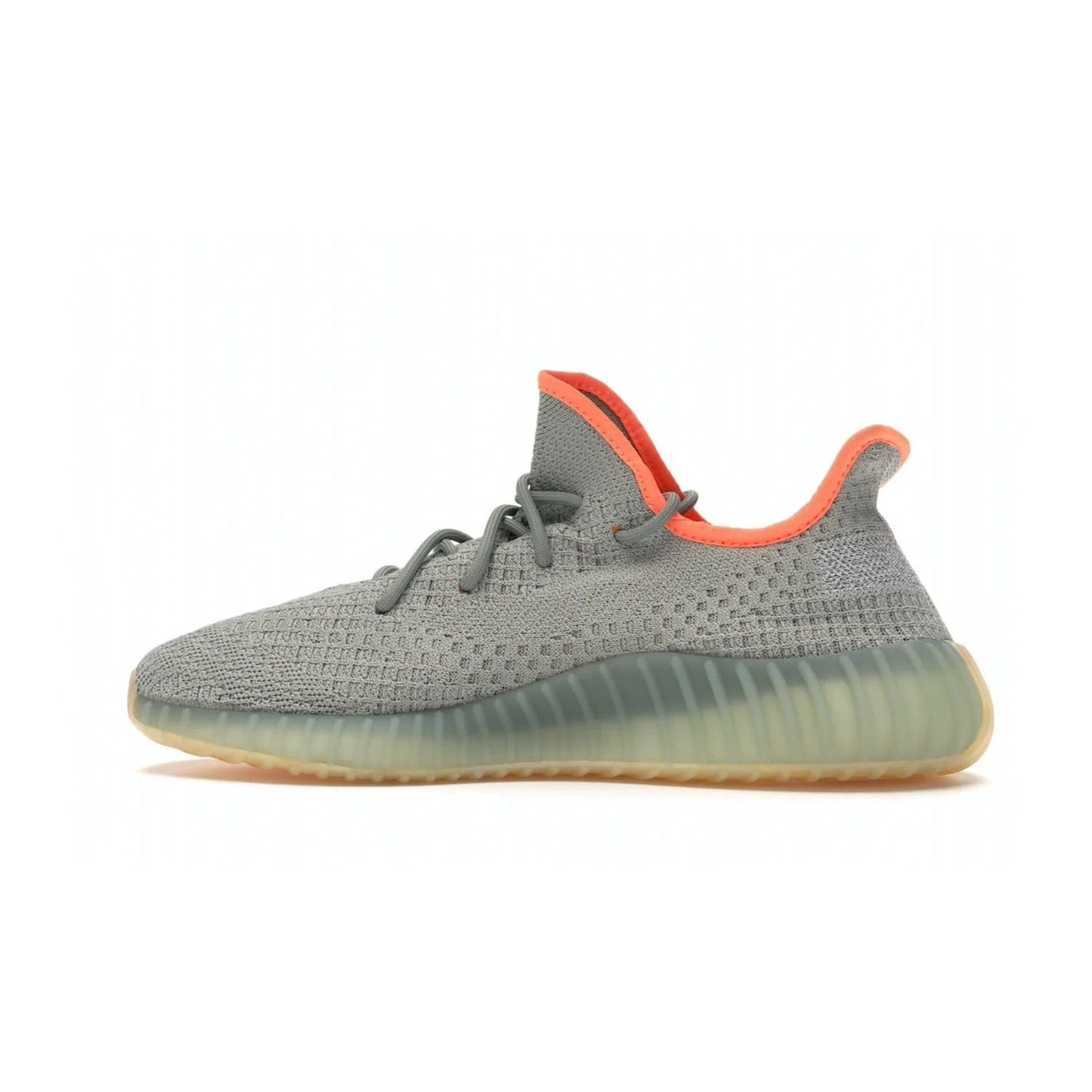 adidas Yeezy Boost 350 V2 Desert Sage - Image 20 - Only at www.BallersClubKickz.com - Upgrade your style with the adidas Yeezy Boost 350 V2 Desert Sage. This 350V2 features a Desert Sage primeknit upper with tonal side stripe, and an orange-highlighted translucent Boost cushioning sole. Stay on-trend in effortless style.