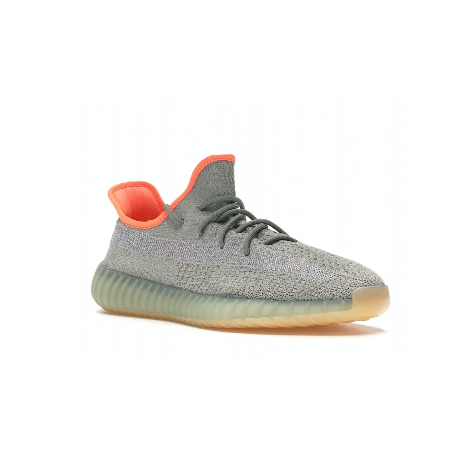 adidas Yeezy Boost 350 V2 Desert Sage - Image 5 - Only at www.BallersClubKickz.com - Upgrade your style with the adidas Yeezy Boost 350 V2 Desert Sage. This 350V2 features a Desert Sage primeknit upper with tonal side stripe, and an orange-highlighted translucent Boost cushioning sole. Stay on-trend in effortless style.
