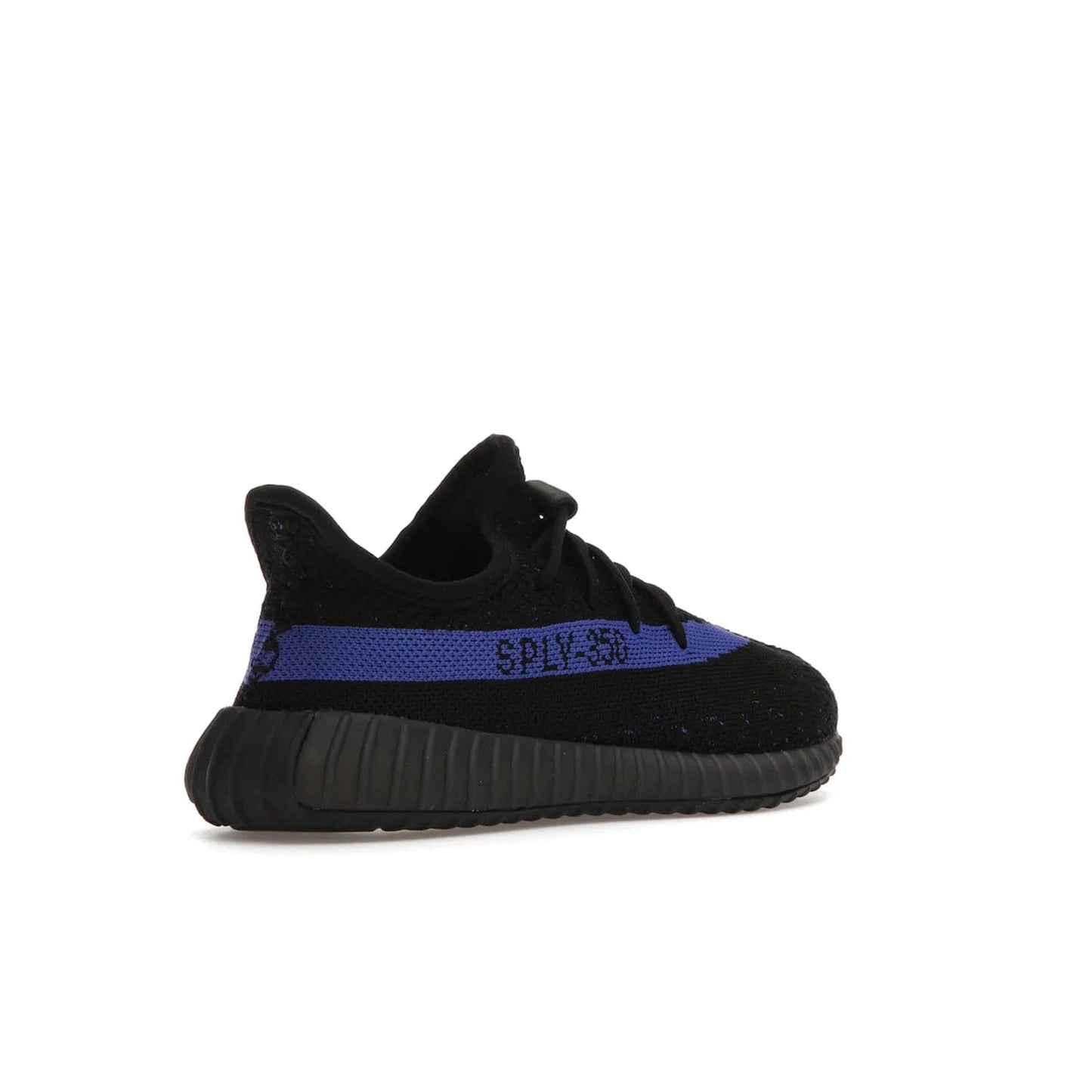 adidas Yeezy Boost 350 V2 Dazzling Blue (Kids) - Image 33 - Only at www.BallersClubKickz.com - Shop the adidas Yeezy Boost 350 V2 Dazzling Blue (Kids). Features a black Primeknit upper with a royal blue 'SPLY-350' streak and a full-length Boost midsole. Durable rubber outsole provides plenty of traction. Available for $160.