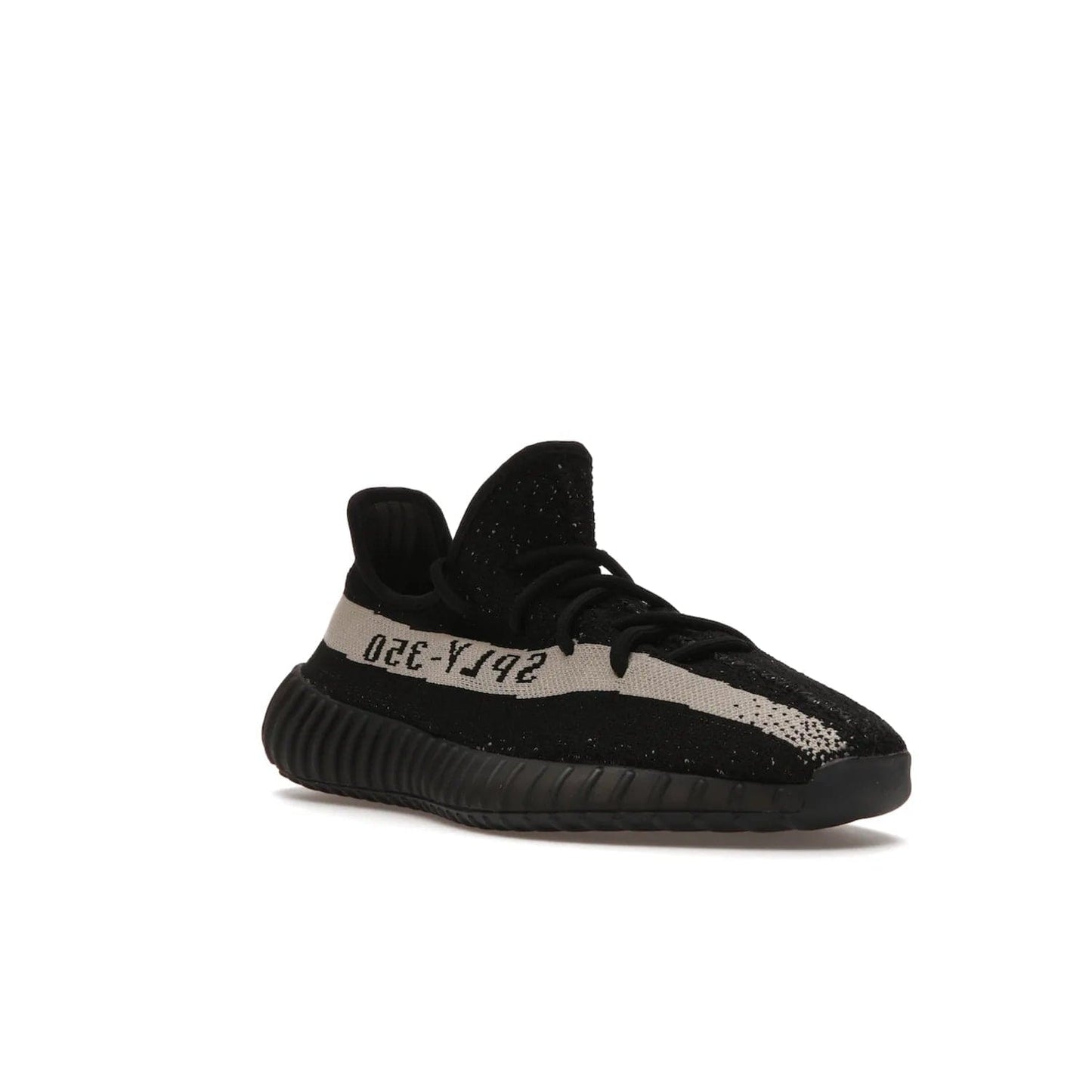 adidas Yeezy Boost 350 V2 Core Black White (2016/2022) - Image 6 - Only at www.BallersClubKickz.com - Stylish adidas Yeezy Boost 350 V2 in classic black with white "SPLY-350" stitched to the side stripe. Features Primeknit upper & Boost sole for comfort. Restock in March 2022.