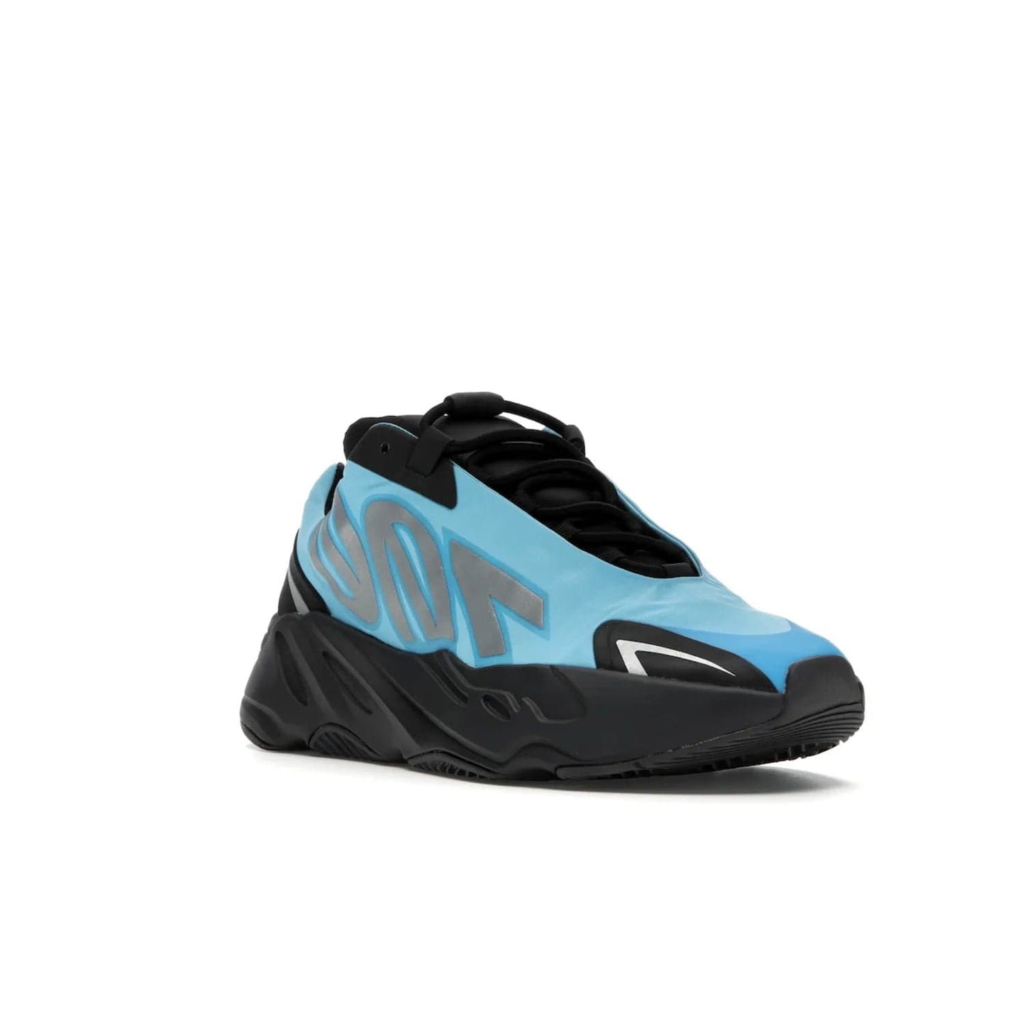 adidas Yeezy Boost 700 MNVN Bright Cyan - Image 6 - Only at www.BallersClubKickz.com - The adidas Yeezy Boost 700 MNVN features a Bright Cyan nylon upper with iconic "700" graphics and a sculptural black Boost sole for superior style and comfort. Step into legendary style and comfort in June 2021.