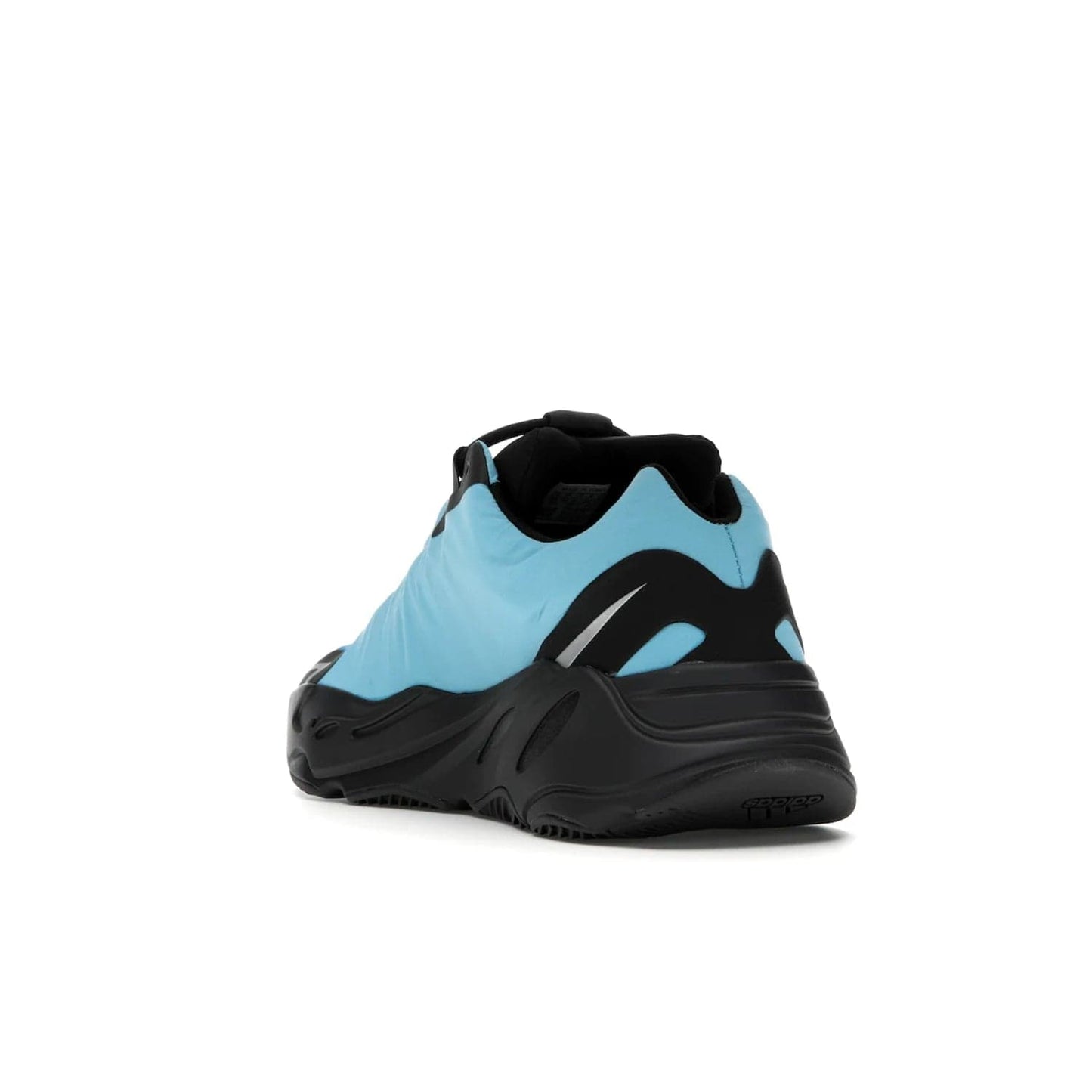 adidas Yeezy Boost 700 MNVN Bright Cyan - Image 25 - Only at www.BallersClubKickz.com - The adidas Yeezy Boost 700 MNVN features a Bright Cyan nylon upper with iconic "700" graphics and a sculptural black Boost sole for superior style and comfort. Step into legendary style and comfort in June 2021.