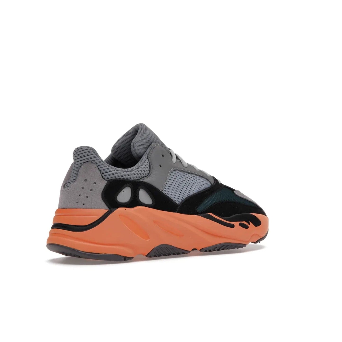 adidas Yeezy Boost 700 Wash Orange - Image 33 - Only at www.BallersClubKickz.com - Introducing the adidas Yeezy Boost 700 Wash Orange. Unique grey leather, suede, mesh upper and teal panels with a chunky Wash Orange Boost midsole. Release October 2021, make a statement today!