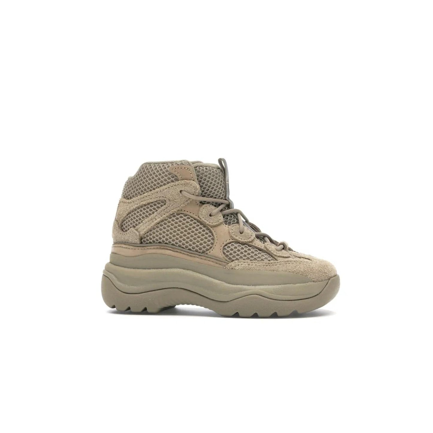 adidas Yeezy Desert Boot Rock (Kids) - Image 2 - Only at www.BallersClubKickz.com - Elevate your style this season with the adidas Yeezy Desert Boot Rock. Crafted from layered nylon and suede, this chic kids' silhouette features an EVA midsole and rubber outsole for superior cushioning and traction.
