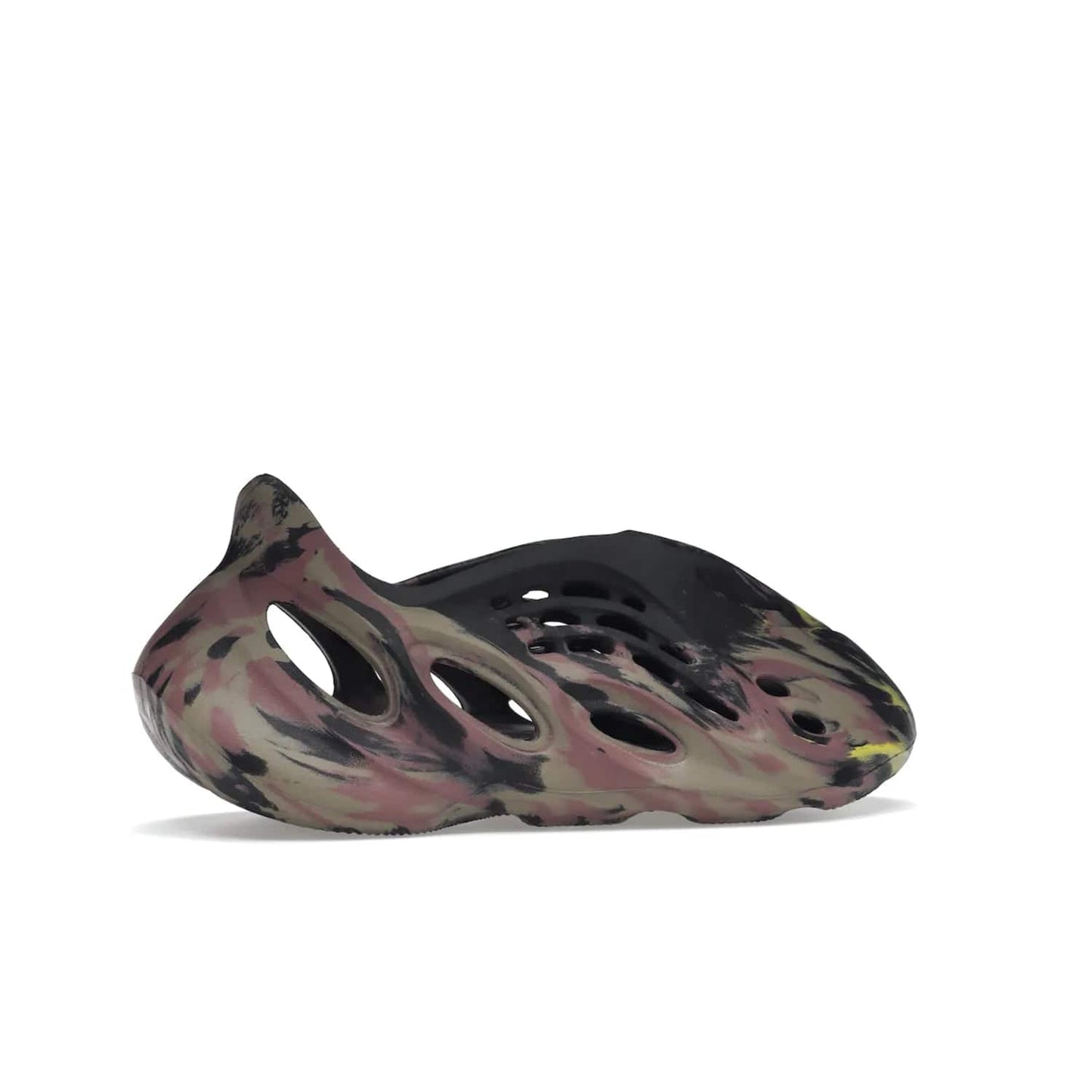 adidas Yeezy Foam RNR MX Carbon - Image 35 - Only at www.BallersClubKickz.com - Stylish and sustainable adidas Yeezy Foam RNR MX Carbon with marbled pink, yellow, purple, and dark grey EVA foam. Ventilation holes throughout for increased breathability. Sculptured sole adds cushioning and support. No two pairs look alike, available August 2022. Must-have fashion-lovers' item.