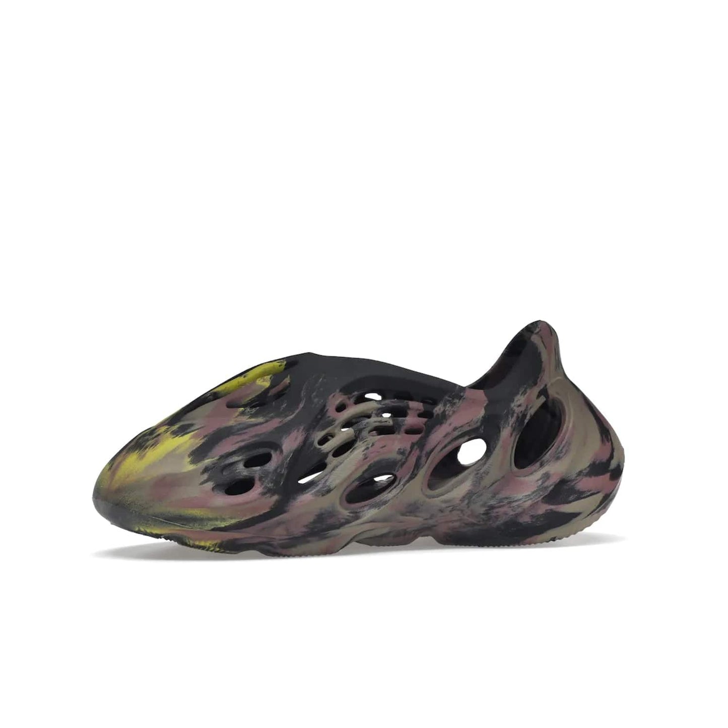 adidas Yeezy Foam RNR MX Carbon - Image 17 - Only at www.BallersClubKickz.com - Stylish and sustainable adidas Yeezy Foam RNR MX Carbon with marbled pink, yellow, purple, and dark grey EVA foam. Ventilation holes throughout for increased breathability. Sculptured sole adds cushioning and support. No two pairs look alike, available August 2022. Must-have fashion-lovers' item.