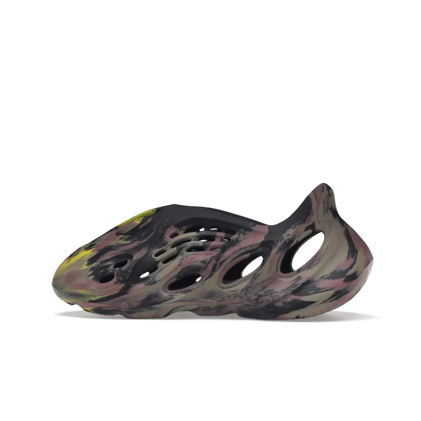 adidas Yeezy Foam RNR MX Carbon - Image 20 - Only at www.BallersClubKickz.com - Stylish and sustainable adidas Yeezy Foam RNR MX Carbon with marbled pink, yellow, purple, and dark grey EVA foam. Ventilation holes throughout for increased breathability. Sculptured sole adds cushioning and support. No two pairs look alike, available August 2022. Must-have fashion-lovers' item.