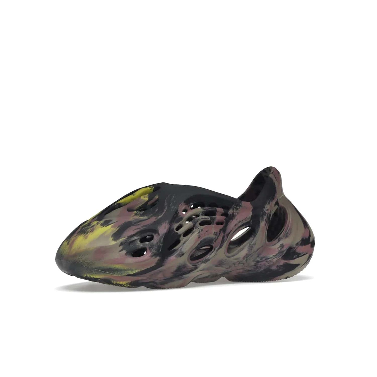 adidas Yeezy Foam RNR MX Carbon - Image 16 - Only at www.BallersClubKickz.com - Stylish and sustainable adidas Yeezy Foam RNR MX Carbon with marbled pink, yellow, purple, and dark grey EVA foam. Ventilation holes throughout for increased breathability. Sculptured sole adds cushioning and support. No two pairs look alike, available August 2022. Must-have fashion-lovers' item.