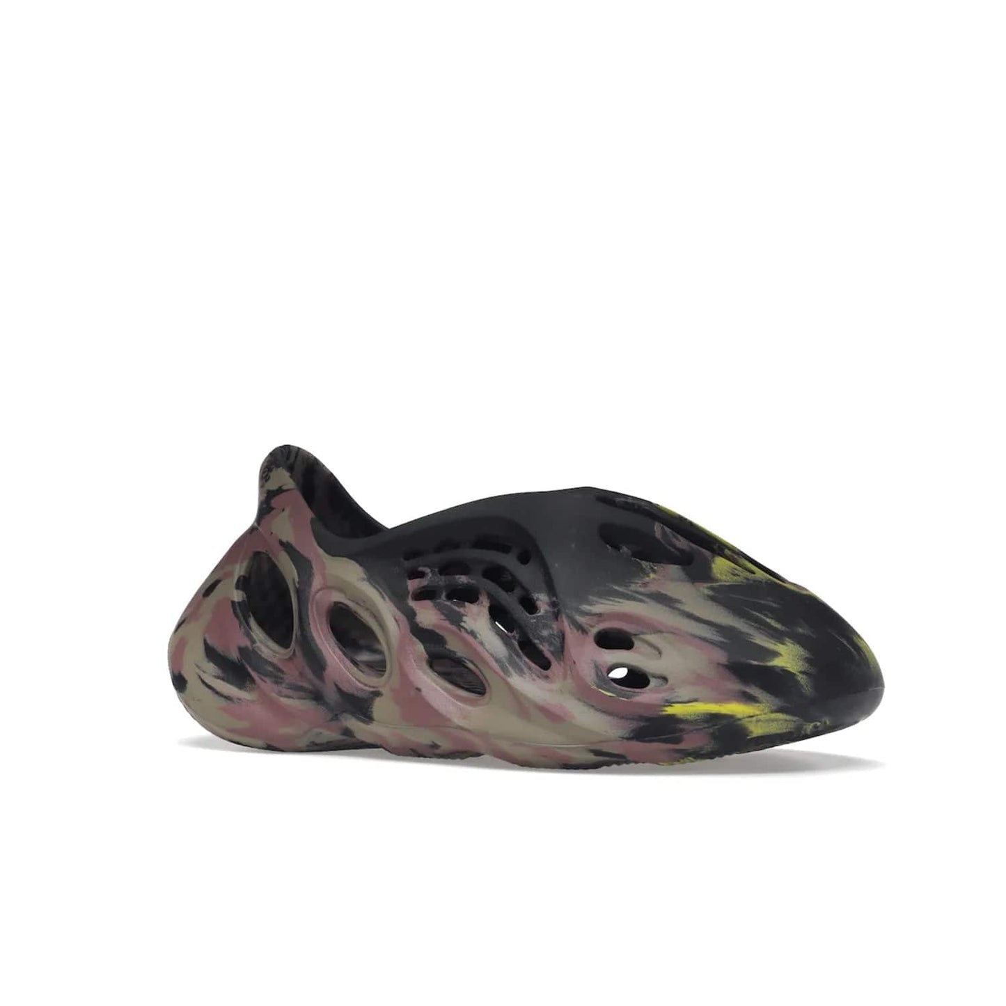 adidas Yeezy Foam RNR MX Carbon - Image 4 - Only at www.BallersClubKickz.com - Stylish and sustainable adidas Yeezy Foam RNR MX Carbon with marbled pink, yellow, purple, and dark grey EVA foam. Ventilation holes throughout for increased breathability. Sculptured sole adds cushioning and support. No two pairs look alike, available August 2022. Must-have fashion-lovers' item.