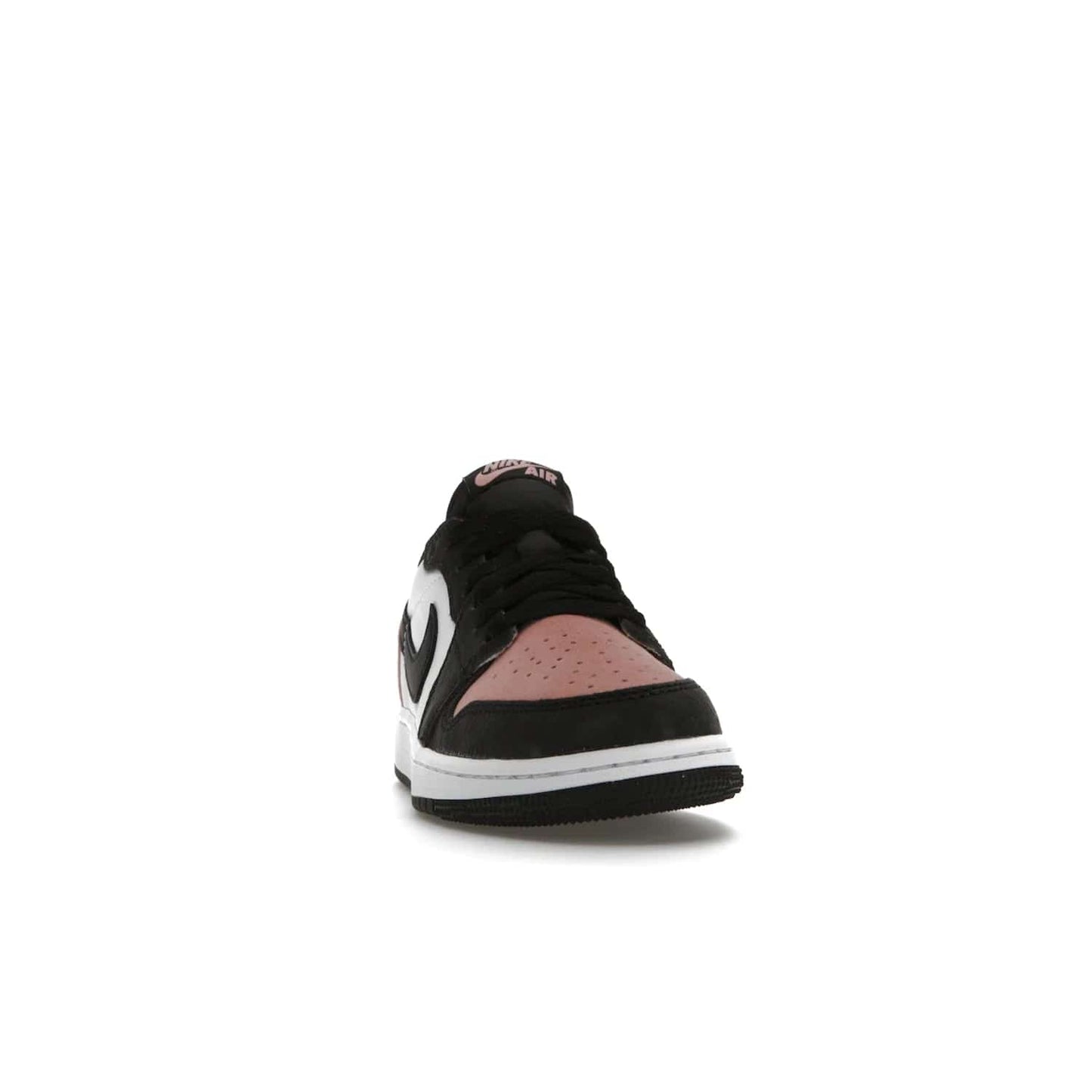 Jordan 1 Low OG Bleached Coral (GS) - Image 9 - Only at www.BallersClubKickz.com - Look cool and classic in the Air Jordan 1 Low OG Bleached Coral (Gradeschool). White leather upper with bleached coral accents, black toe and Swooshes, and perforated toe box for breathability. Style with jeans or shorts for an effortless look. Released July 2022.