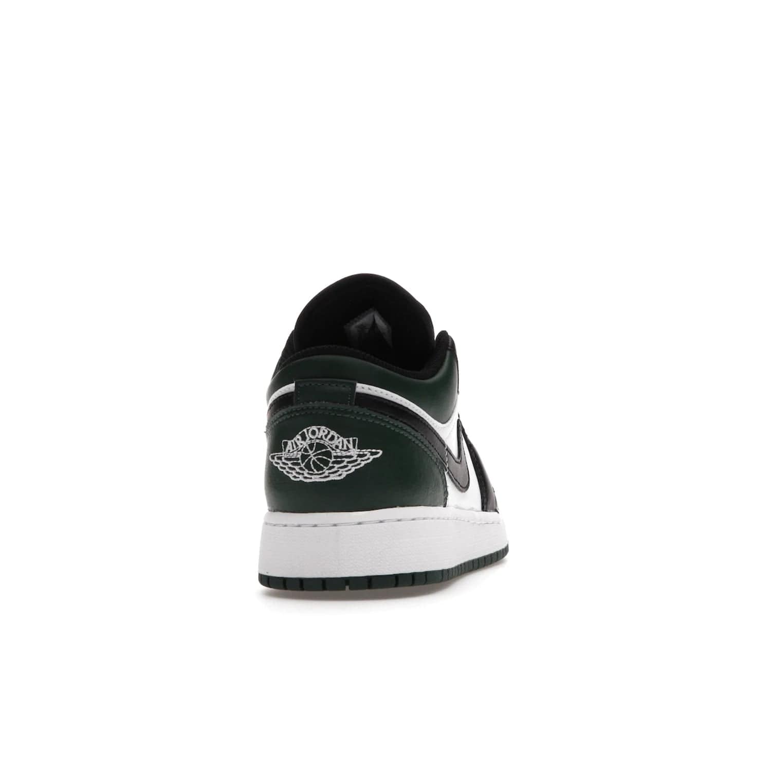 Jordan 1 Low Green Toe (GS) - Image 29 - Only at www.BallersClubKickz.com - Get the perfect low cut Jordans. Shop the Air Jordan 1 Low Noble Green GS shoes with its unique colorway and stencil Jumpman logo. Available October 2021.