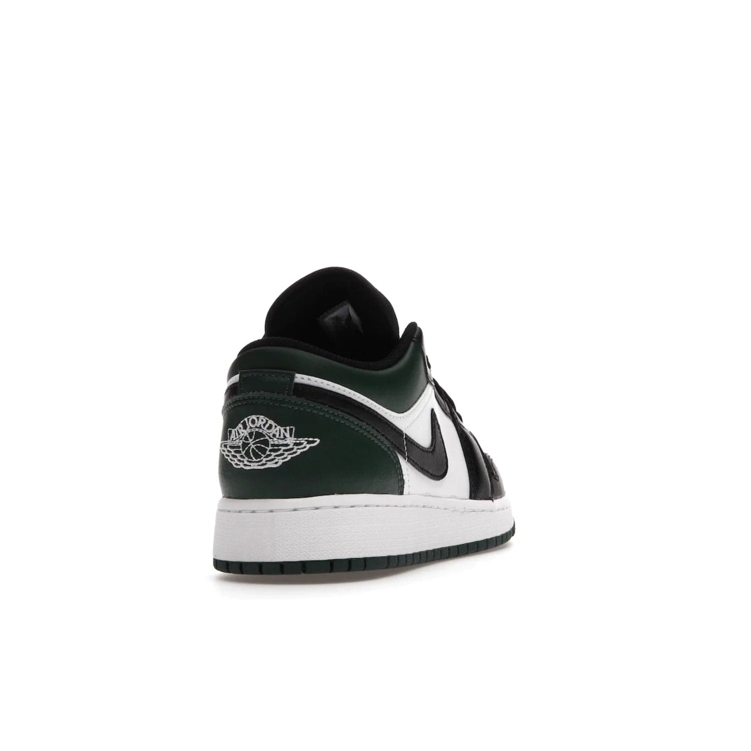 Jordan 1 Low Green Toe (GS) - Image 30 - Only at www.BallersClubKickz.com - Get the perfect low cut Jordans. Shop the Air Jordan 1 Low Noble Green GS shoes with its unique colorway and stencil Jumpman logo. Available October 2021.