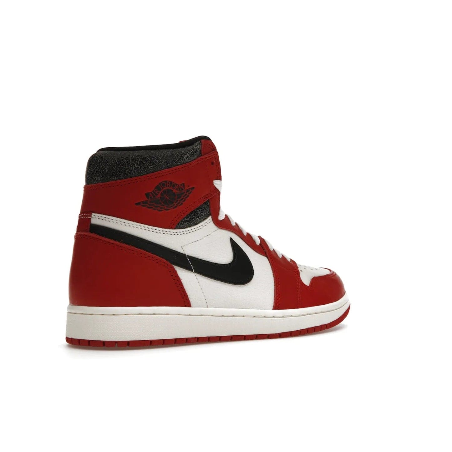 Jordan 1 Retro High OG Chicago Lost and Found - Image 33 - Only at www.BallersClubKickz.com - Be the envy of all sneakerheads with the Air Jordan 1 Retro High OG “Chicago Lost and Found”. This special edition shoe comes in a Varsity Red/Black-Sail-Muslin colorway and features crackled leather uppers and yellowed details for a unique, vintage look. Get your hands this rare release in November 2022.
