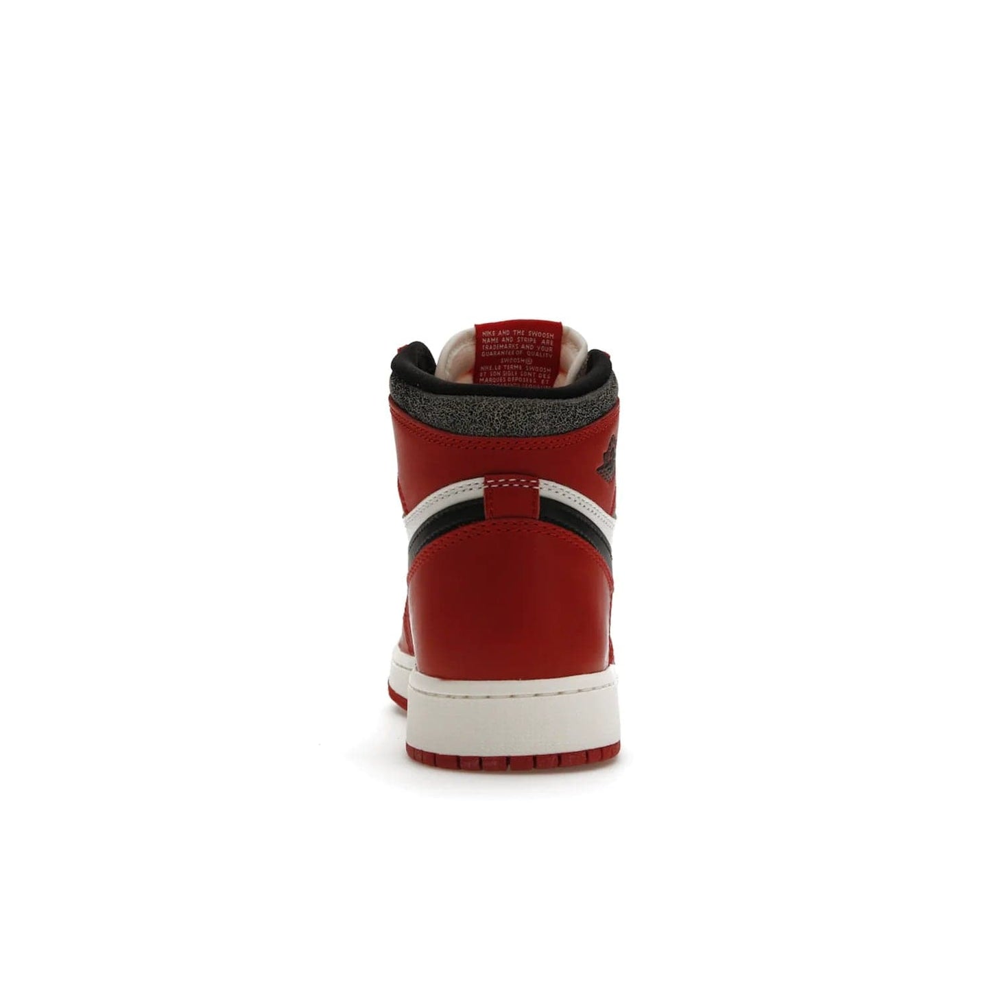 Jordan 1 Retro High OG Chicago Lost and Found (GS) - Image 28 - Only at www.BallersClubKickz.com - Grab the Air Jordan 1 Retro High OG Chicago Reimagined GS, presenting in classic 1985 silhouette. Varsity Red, Black, Muslin and Sail hues, featuring Nike Air branding, Wings on the collars and printed insoles. Don't miss out when it releases 19th Nov 2022.