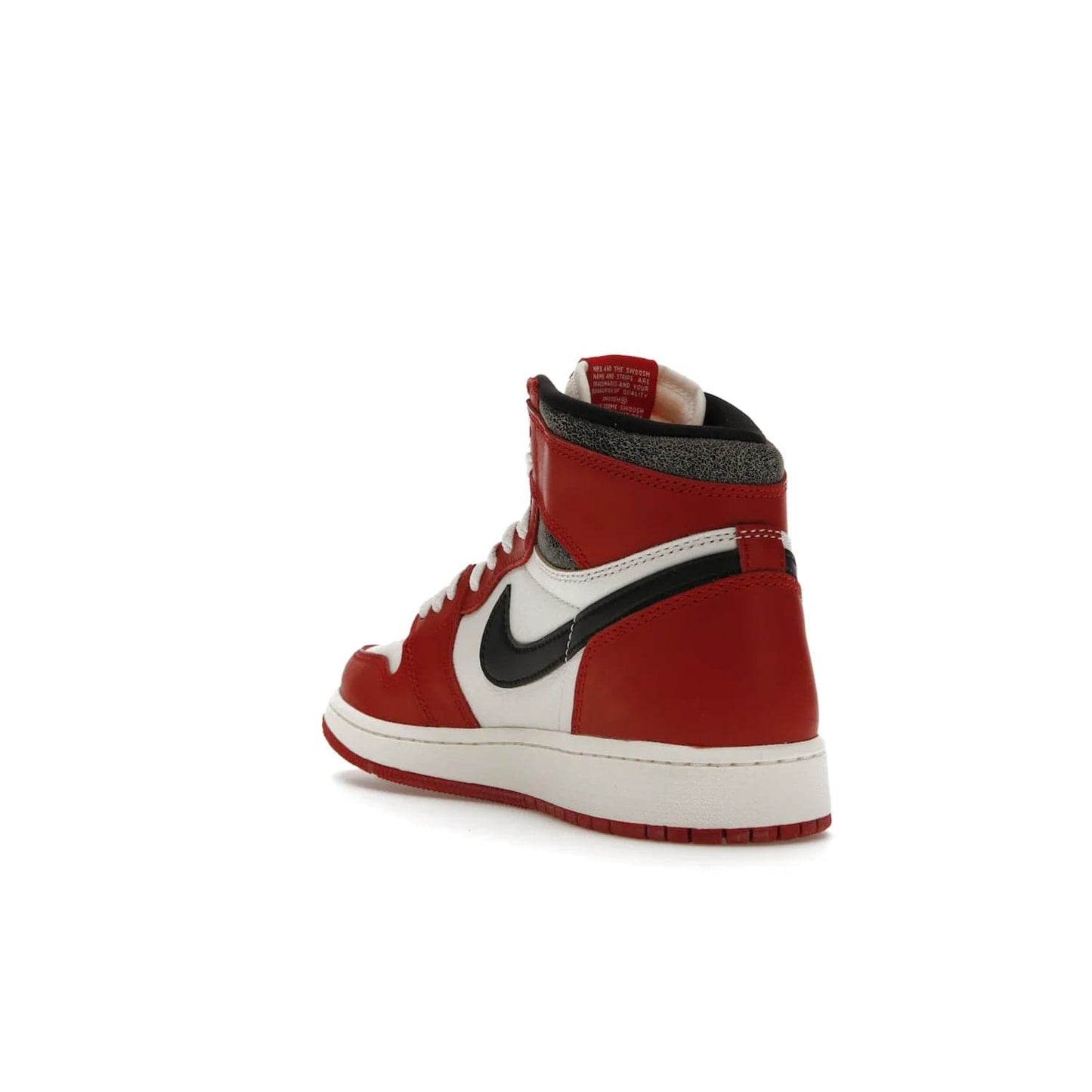 Jordan 1 Retro High OG Chicago Lost and Found (GS) - Image 25 - Only at www.BallersClubKickz.com - Grab the Air Jordan 1 Retro High OG Chicago Reimagined GS, presenting in classic 1985 silhouette. Varsity Red, Black, Muslin and Sail hues, featuring Nike Air branding, Wings on the collars and printed insoles. Don't miss out when it releases 19th Nov 2022.