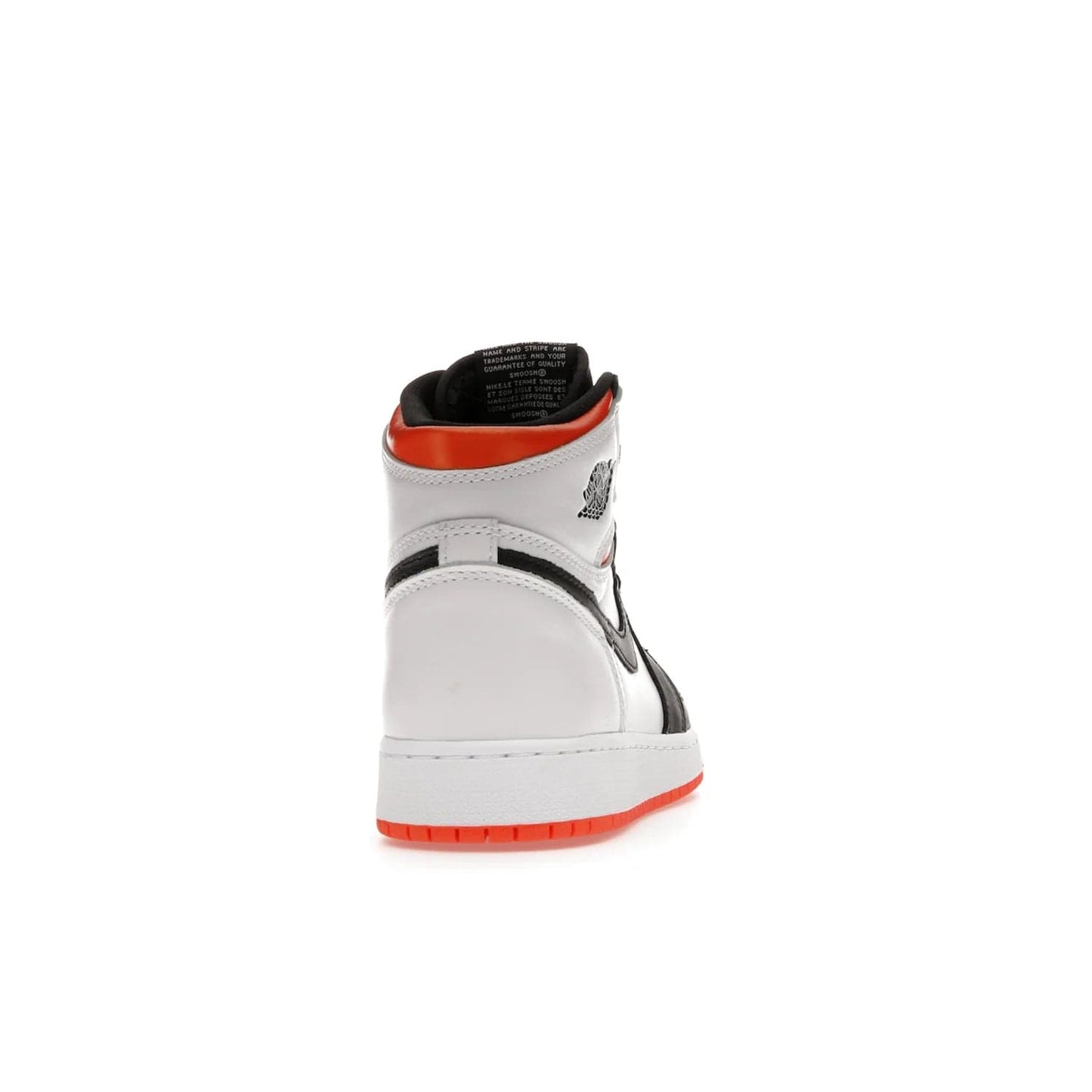 Jordan 1 High OG Electro Orange (GS) - Image 29 - Only at www.BallersClubKickz.com - The Air Jordan 1 High OG Electro Orange GS is the ideal shoe for kids on the go. Featuring white leather uppers, black overlays, and bright orange accents, it's sure to become a favorite. A great mix of classic style and vibrant colors, the shoe delivers air cushioning for comfort and hard orange rubber for grip. Release on July 17th, 2021. Get them a pair today.