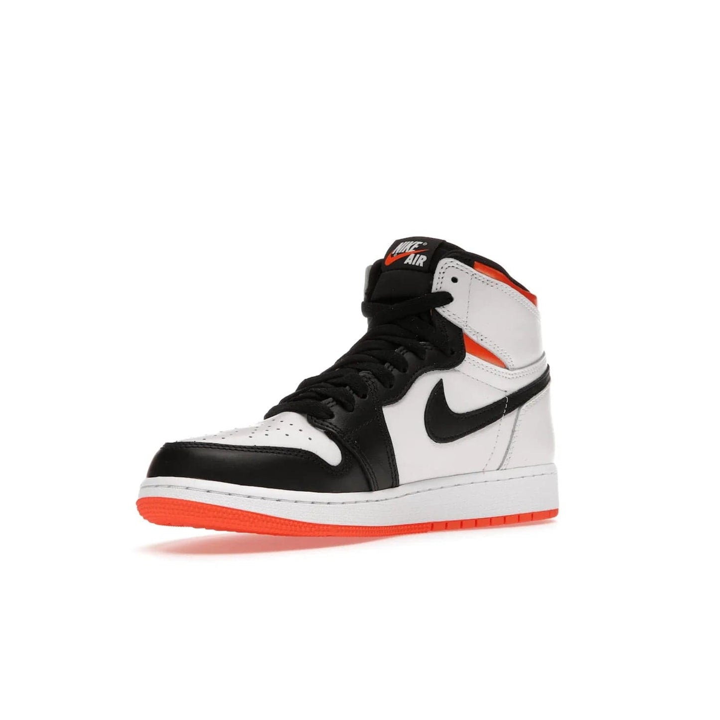 Jordan 1 High OG Electro Orange (GS) - Image 15 - Only at www.BallersClubKickz.com - The Air Jordan 1 High OG Electro Orange GS is the ideal shoe for kids on the go. Featuring white leather uppers, black overlays, and bright orange accents, it's sure to become a favorite. A great mix of classic style and vibrant colors, the shoe delivers air cushioning for comfort and hard orange rubber for grip. Release on July 17th, 2021. Get them a pair today.