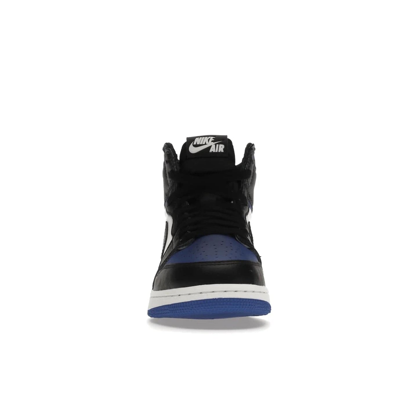 Jordan 1 Retro High Royal Toe (GS) - Image 10 - Only at www.BallersClubKickz.com - Take your sneaker wardrobe to the next level with the Jordan 1 Retro High Royal Toe (GS). Combining classic design with a luxurious white and royal blue leather upper, a textured black Swoosh and a tapered outsole. Stand out with the Air Jordan Wings logo near the heel.