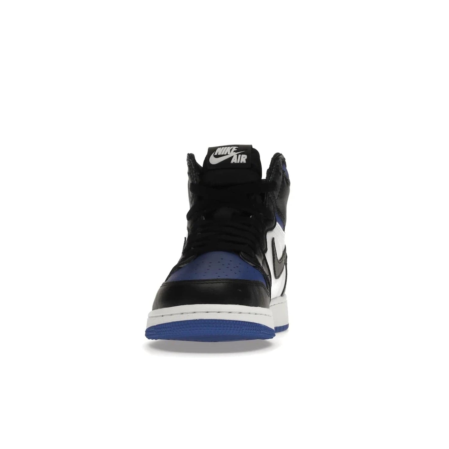 Jordan 1 Retro High Royal Toe (GS) - Image 11 - Only at www.BallersClubKickz.com - Take your sneaker wardrobe to the next level with the Jordan 1 Retro High Royal Toe (GS). Combining classic design with a luxurious white and royal blue leather upper, a textured black Swoosh and a tapered outsole. Stand out with the Air Jordan Wings logo near the heel.