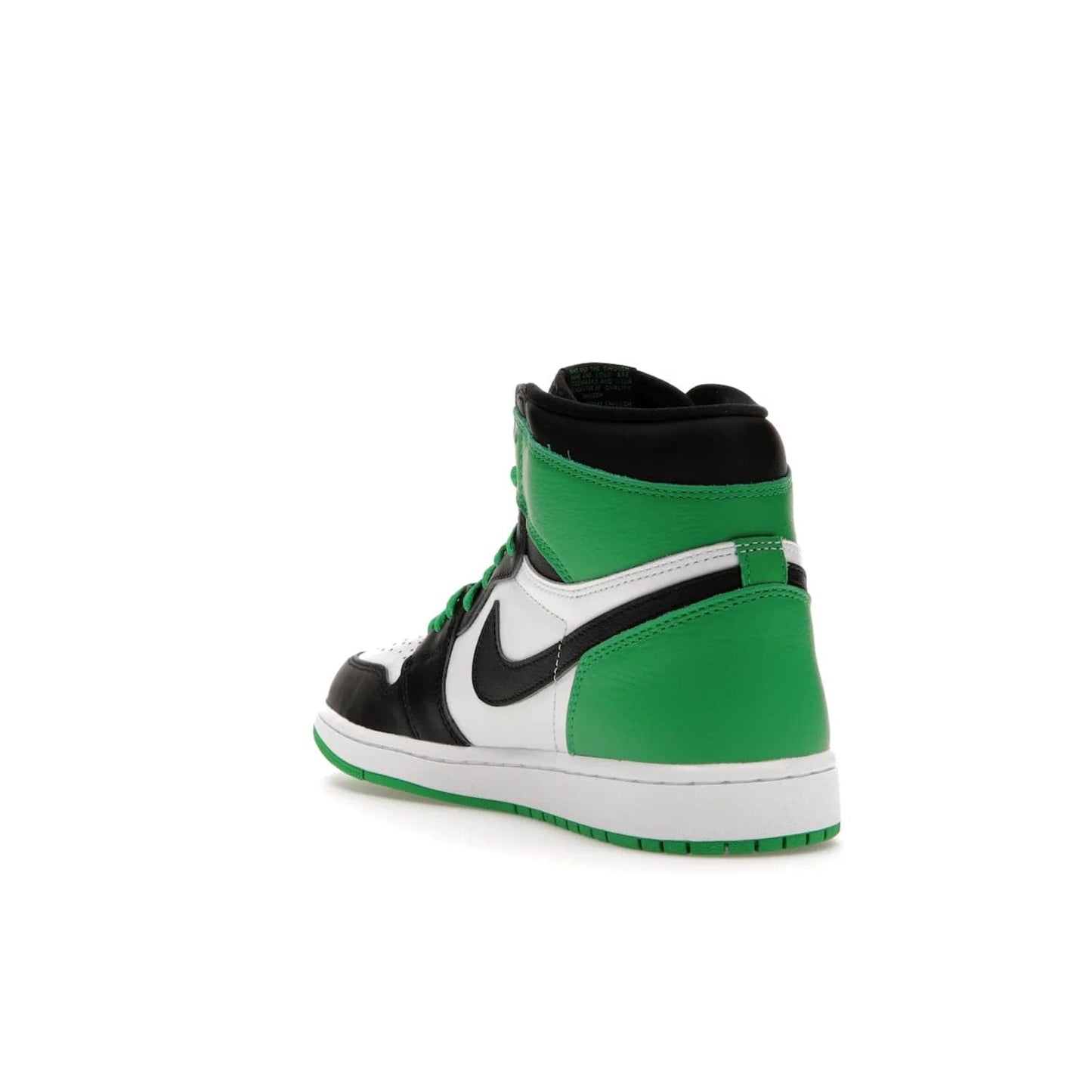 Jordan 1 Retro High OG Lucky Green - Image 25 - Only at www.BallersClubKickz.com - Experience luck with the release of the Air Jordan 1 Retro High OG Lucky Green. A leather upper with black, white and signature green accents hits the mark. Nike branding in Lucky Green and laces complete the look. Get lucky April 15, 2023.