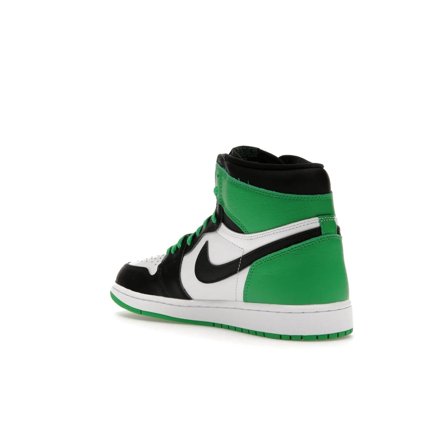 Jordan 1 Retro High OG Lucky Green - Image 24 - Only at www.BallersClubKickz.com - Experience luck with the release of the Air Jordan 1 Retro High OG Lucky Green. A leather upper with black, white and signature green accents hits the mark. Nike branding in Lucky Green and laces complete the look. Get lucky April 15, 2023.