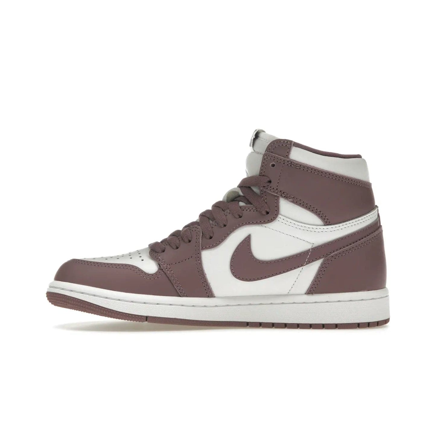 Jordan 1 Retro High OG Mauve - Image 19 - Only at www.BallersClubKickz.com - Eye-catching Jordan 1 Retro High OG Mauve releases October 14th, 2023. White base overlayed with Sky J Mauve hue, white trim. Turn heads with this bold, unique style.
