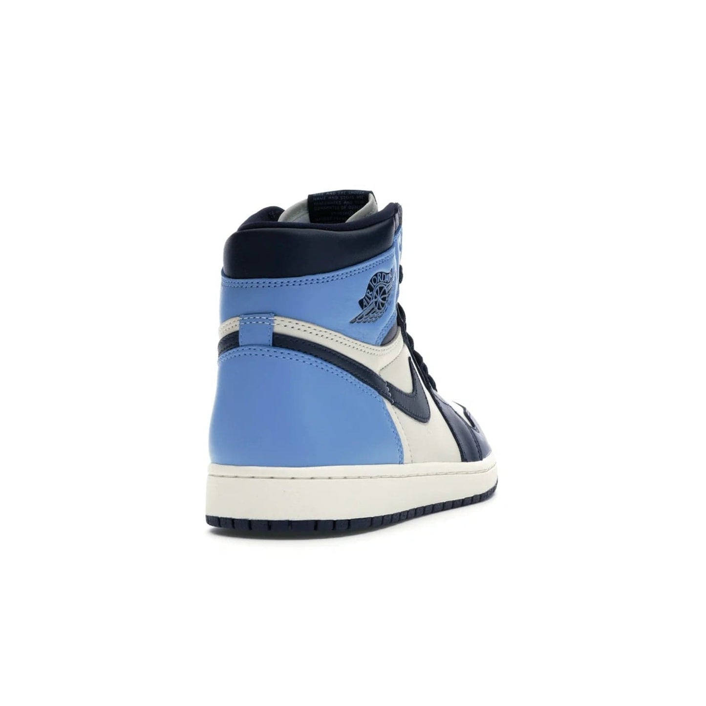 Jordan 1 Retro High Obsidian UNC - Image 30 - Only at www.BallersClubKickz.com - Bring a timeless classic to your wardrobe with the Air Jordan 1 Retro High "Obsidian/University Blue”. A full leather upper combines Obsidian and University Blue detailing for a retro Jordan style. Stitched Jumpman logo pays tribute to UNC. Experience classic style with a timeless sneaker.