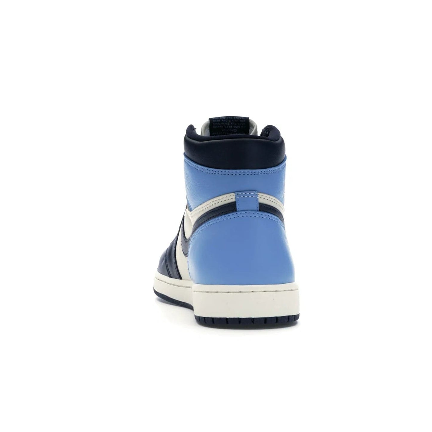 Jordan 1 Retro High Obsidian UNC - Image 27 - Only at www.BallersClubKickz.com - Bring a timeless classic to your wardrobe with the Air Jordan 1 Retro High "Obsidian/University Blue”. A full leather upper combines Obsidian and University Blue detailing for a retro Jordan style. Stitched Jumpman logo pays tribute to UNC. Experience classic style with a timeless sneaker.