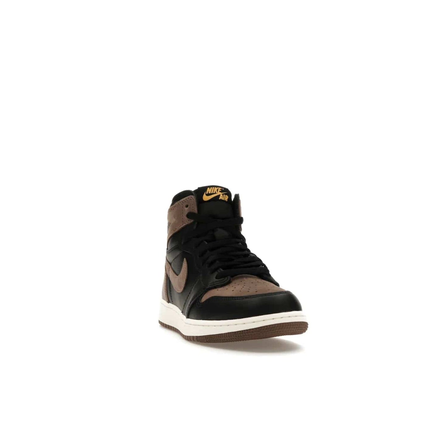 Jordan 1 Retro High OG Palomino (GS) - Image 8 - Only at www.BallersClubKickz.com - Introducing the luxurious Jordan 1 Retro High OG Palomino (GS). Featuring black leather with metallic gold and palomino accents, this sneaker is perfect for any occasion. Grab yours when they release on September 2nd of 2023.