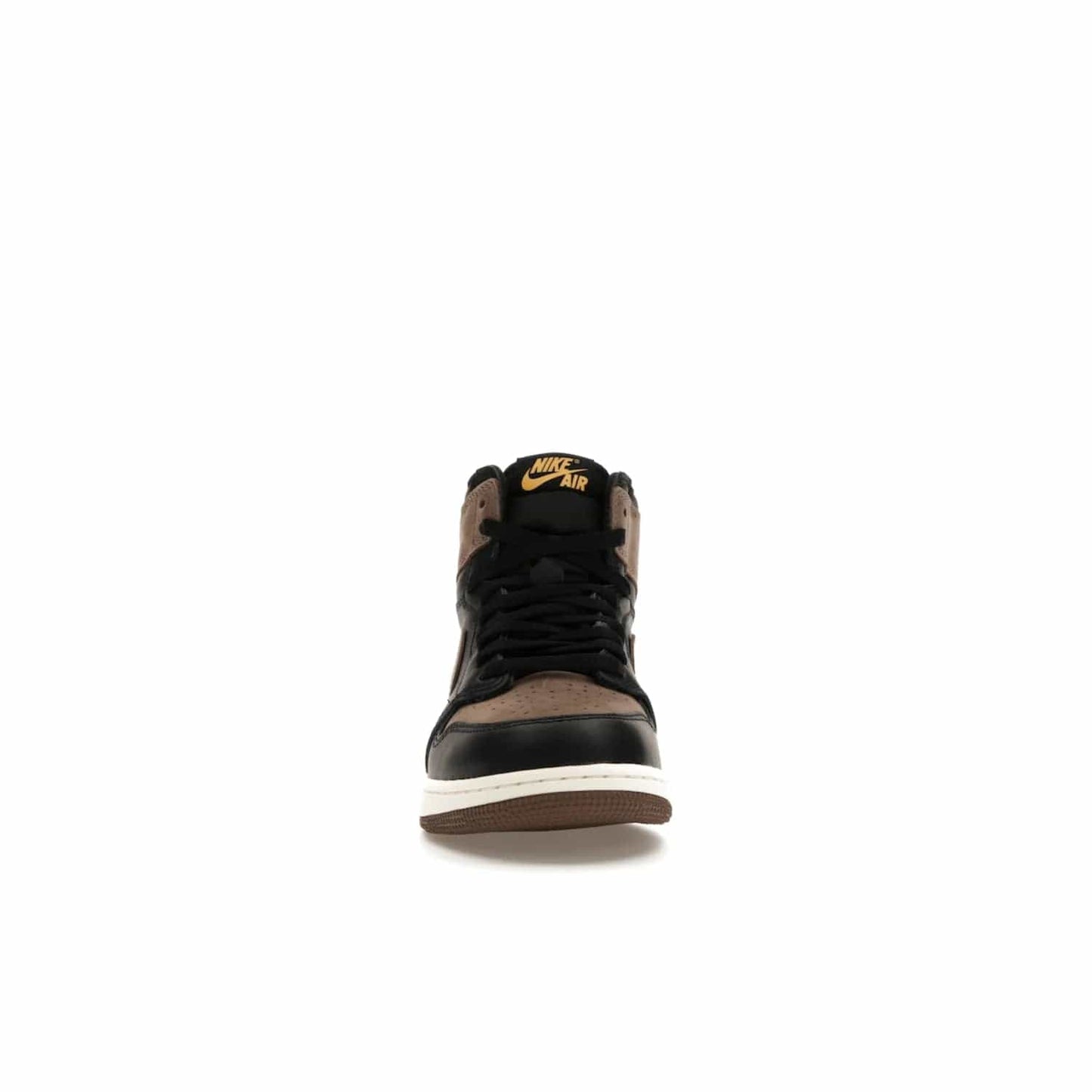 Jordan 1 Retro High OG Palomino (GS) - Image 10 - Only at www.BallersClubKickz.com - Introducing the luxurious Jordan 1 Retro High OG Palomino (GS). Featuring black leather with metallic gold and palomino accents, this sneaker is perfect for any occasion. Grab yours when they release on September 2nd of 2023.
