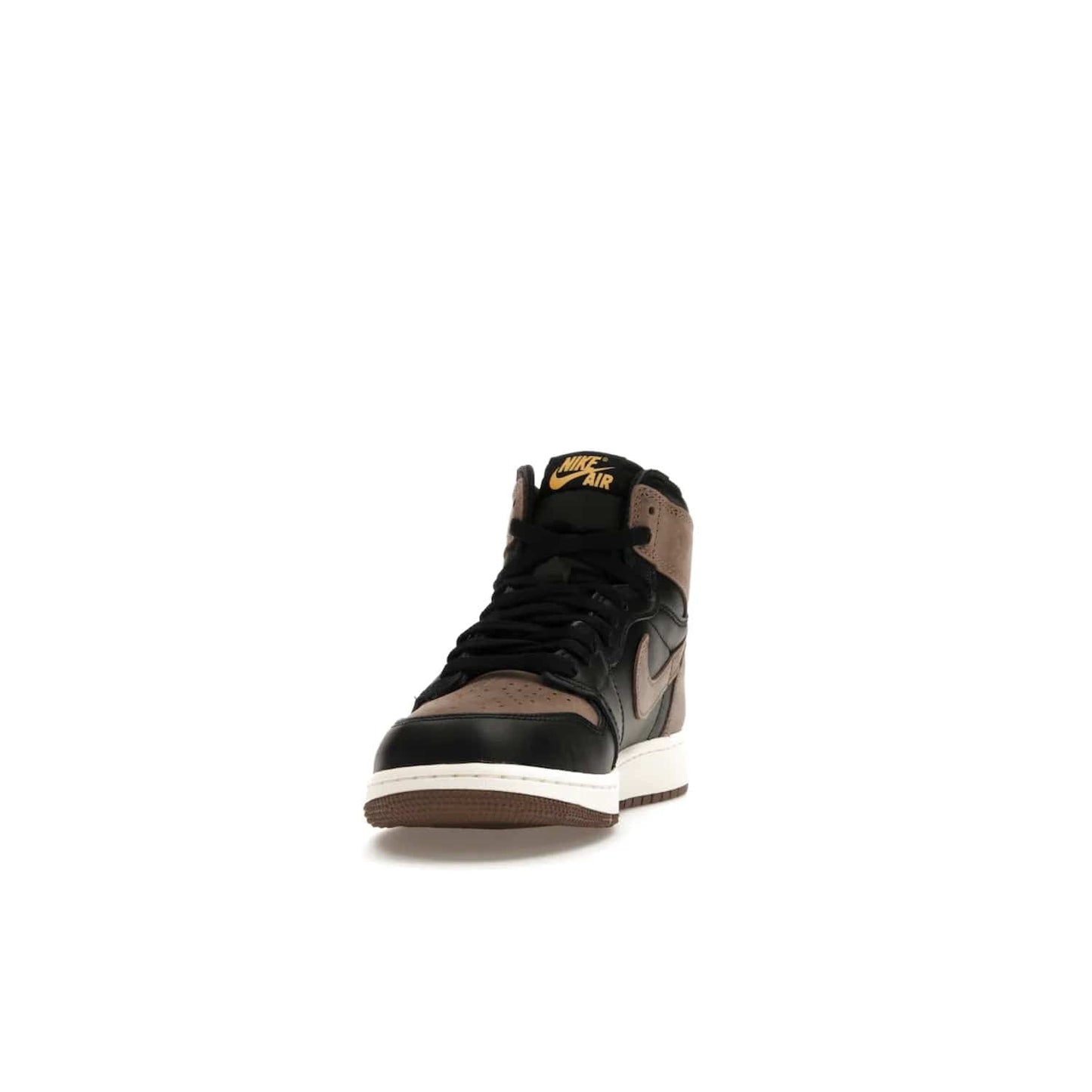 Jordan 1 Retro High OG Palomino (GS) - Image 12 - Only at www.BallersClubKickz.com - Introducing the luxurious Jordan 1 Retro High OG Palomino (GS). Featuring black leather with metallic gold and palomino accents, this sneaker is perfect for any occasion. Grab yours when they release on September 2nd of 2023.