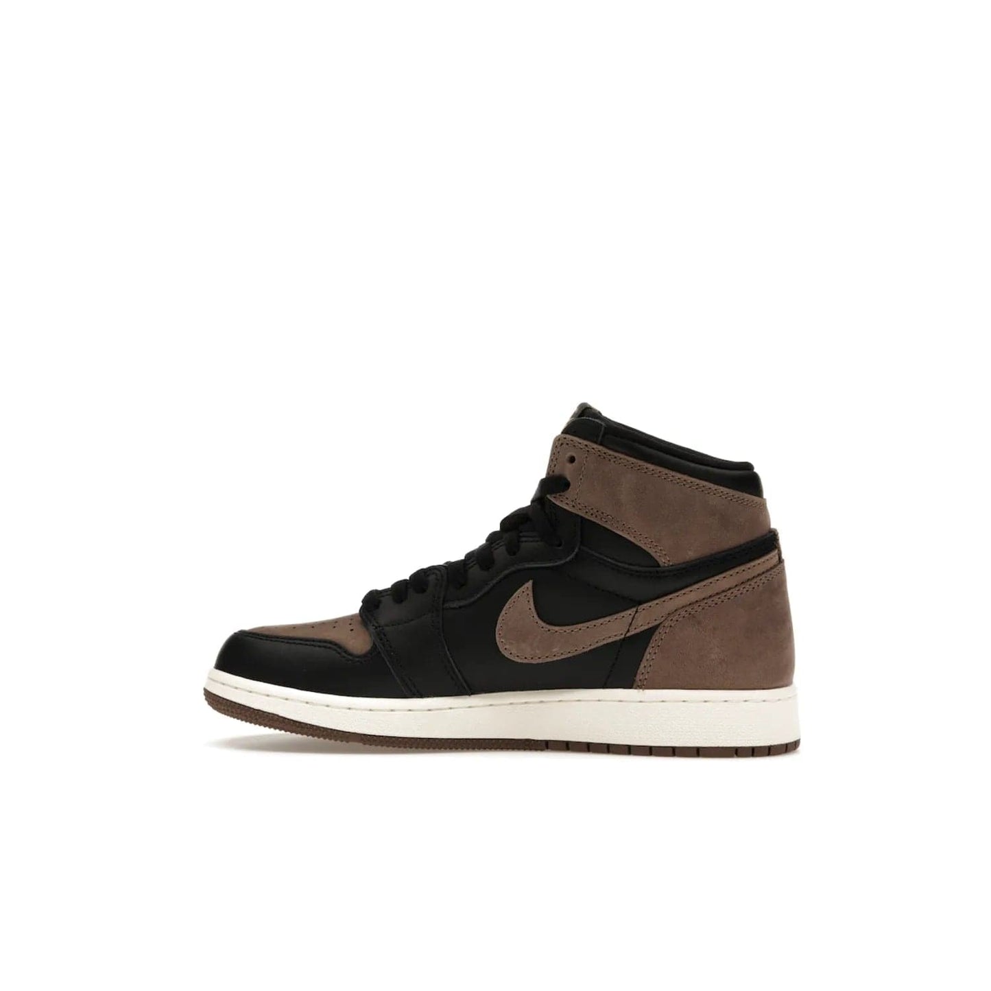 Jordan 1 Retro High OG Palomino (GS) - Image 20 - Only at www.BallersClubKickz.com - Introducing the luxurious Jordan 1 Retro High OG Palomino (GS). Featuring black leather with metallic gold and palomino accents, this sneaker is perfect for any occasion. Grab yours when they release on September 2nd of 2023.