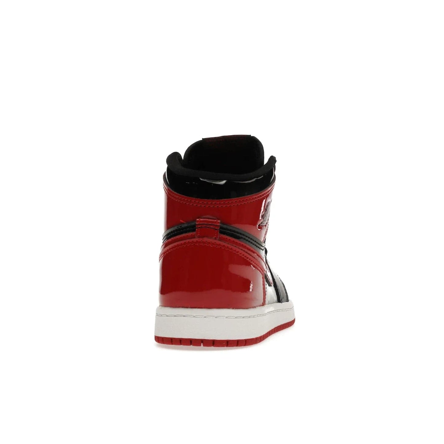Jordan 1 Retro High OG Patent Bred (PS) - Image 29 - Only at www.BallersClubKickz.com - A timeless classic, the Air Jordan 1 Retro High OG Bred Patent PS features patent leather and debossed Air Jordan Wings motifs. Classic black, white and varsity red colourway on a comfortable and stylish sneaker. Shop this must-have now.