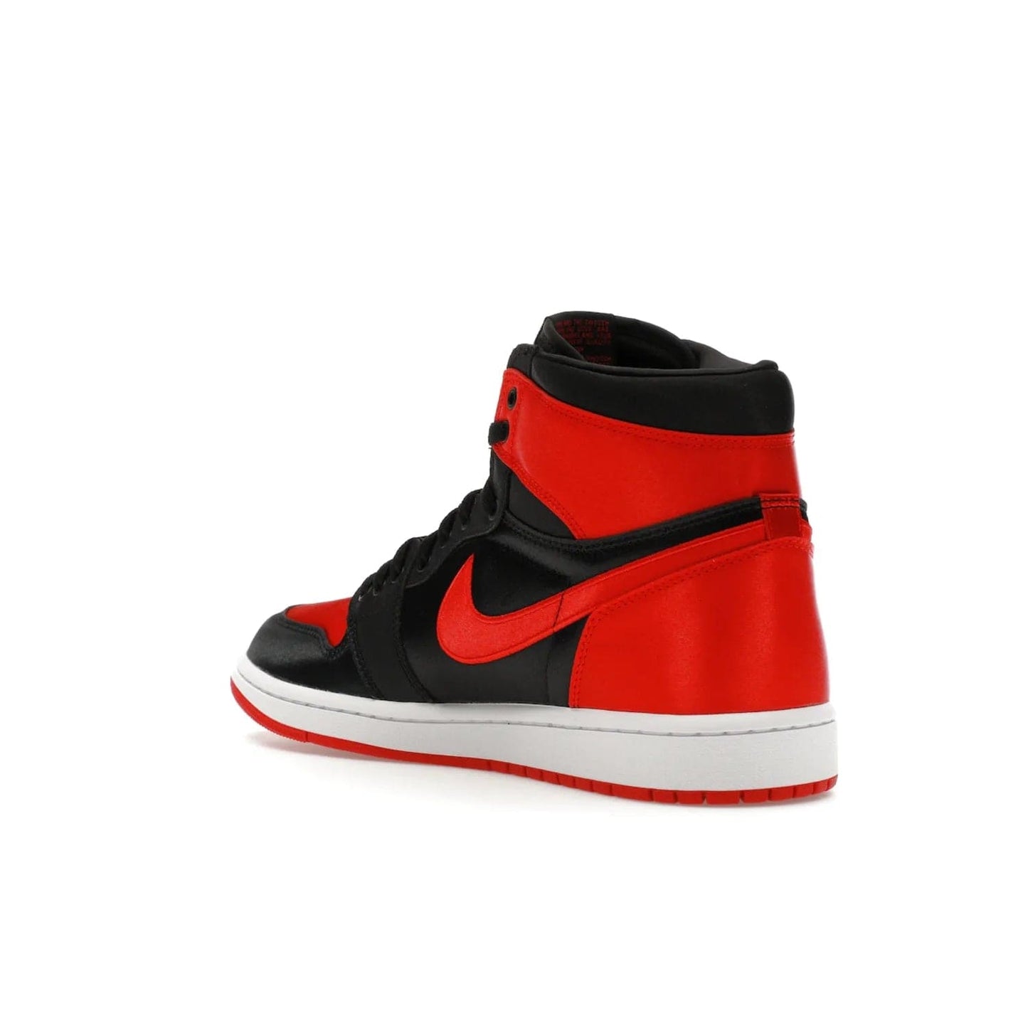 Jordan 1 Retro High OG Satin Bred (Women's) - Image 24 - Only at www.BallersClubKickz.com - Introducing the Jordan 1 Retro High OG Satin Bred (Women's). Luxe satin finish, contrasting hues & classic accents. Trending sneakers symbolizing timelessness & heritage. Make a bold statement with this iconic shoe. Available October 4, 2023.