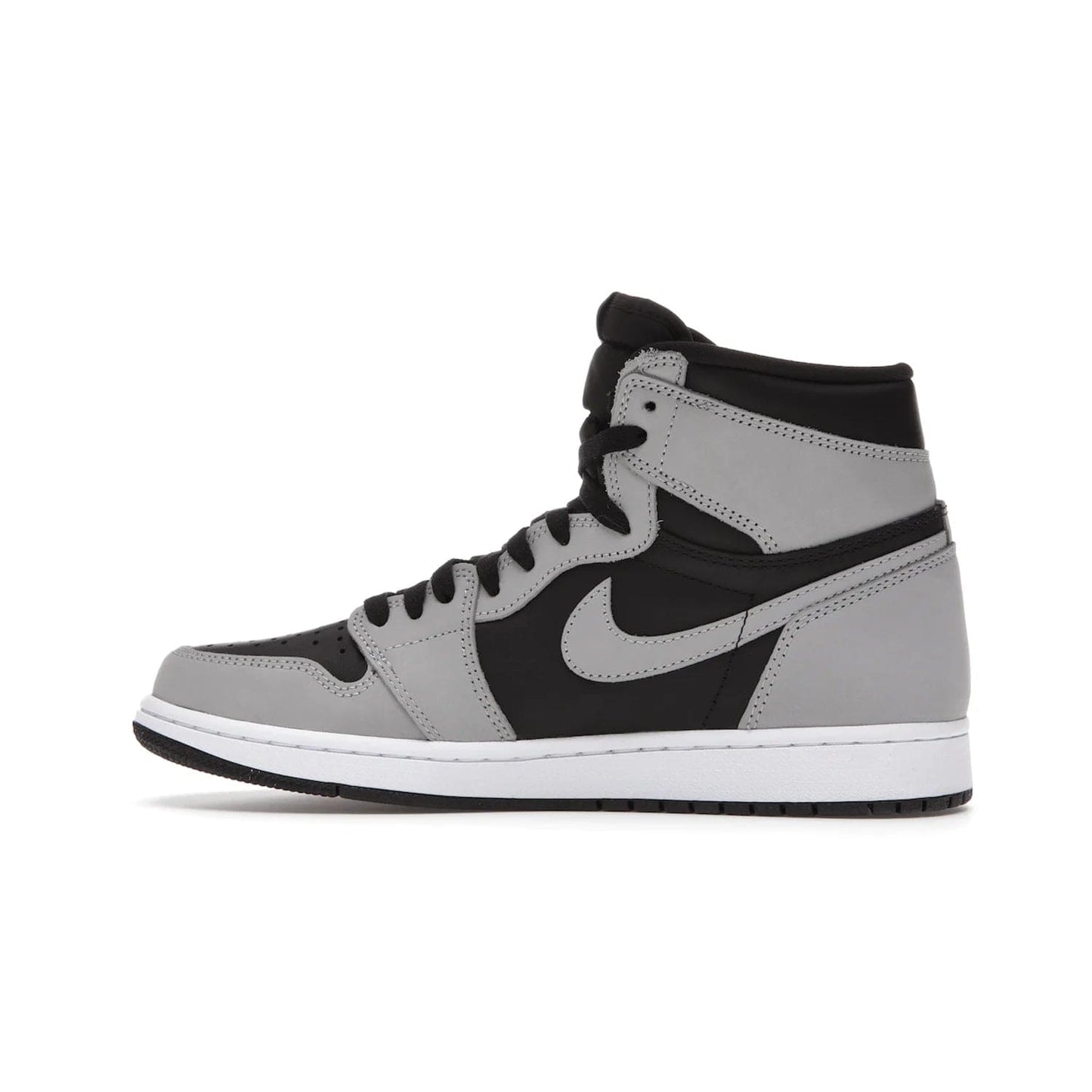 Jordan 1 Retro High Shadow 2.0 - Image 20 - Only at www.BallersClubKickz.com - #
Classic Air Jordan 1 Retro High Shadow 2.0 with black leather base and Light Smoke Grey overlays. Released in May 2021.
