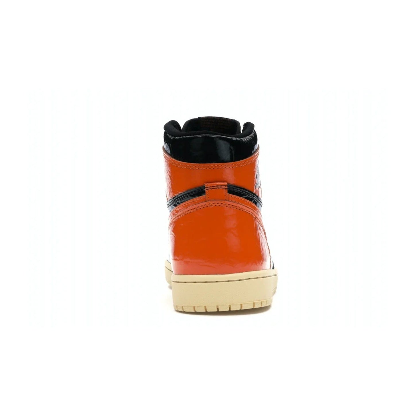 Jordan 1 Retro High Shattered Backboard 3.0 - Image 28 - Only at www.BallersClubKickz.com - #
Jordan 1 Retro High Shattered Backboard 3.0: the perfect blend of modern style and nostalgic flair featuring an orange and black crinkled patent leather upper and yellowed vanilla outsole. Get these exclusive sneakers released in October of 2019!