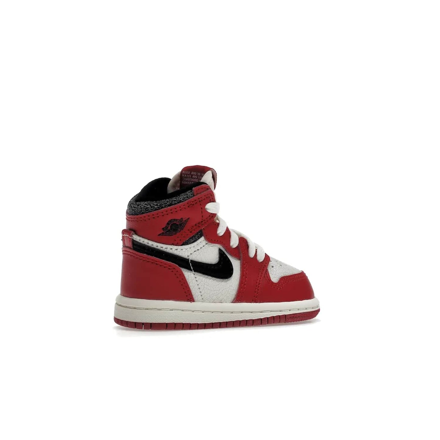 Jordan 1 Retro High OG Chicago Lost and Found (TD) - Image 34 - Only at www.BallersClubKickz.com - Introducing the Air Jordan 1 Retro High OG Lost and Found TD – a vibrant combination of 4 colors: muslin, varsity, sail and black. Featuring a crackled leather upper and AIR units for comfort and a signature Wings logo, these retro shoes add comfort and style for your little ones at $70. Get your pair before 19th December 2022!