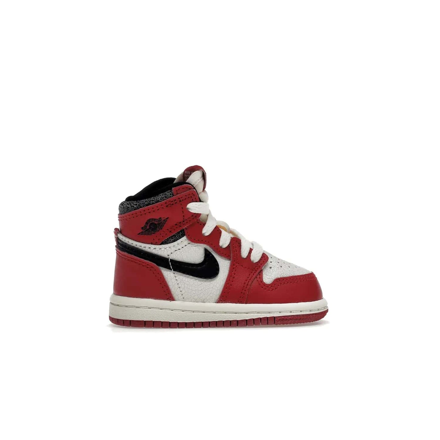 Jordan 1 Retro High OG Chicago Lost and Found (TD) - Image 36 - Only at www.BallersClubKickz.com - Introducing the Air Jordan 1 Retro High OG Lost and Found TD – a vibrant combination of 4 colors: muslin, varsity, sail and black. Featuring a crackled leather upper and AIR units for comfort and a signature Wings logo, these retro shoes add comfort and style for your little ones at $70. Get your pair before 19th December 2022!