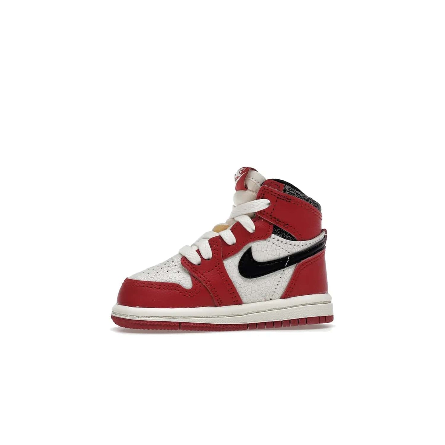 Jordan 1 Retro High OG Chicago Lost and Found (TD) - Image 18 - Only at www.BallersClubKickz.com - Introducing the Air Jordan 1 Retro High OG Lost and Found TD – a vibrant combination of 4 colors: muslin, varsity, sail and black. Featuring a crackled leather upper and AIR units for comfort and a signature Wings logo, these retro shoes add comfort and style for your little ones at $70. Get your pair before 19th December 2022!