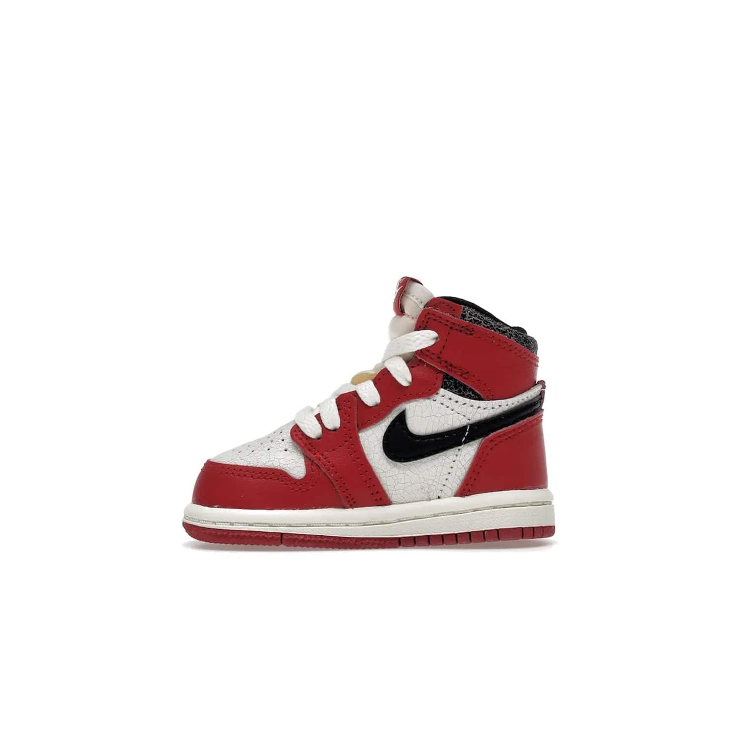 Jordan 1 Retro High OG Chicago Lost and Found (TD) - Image 19 - Only at www.BallersClubKickz.com - Introducing the Air Jordan 1 Retro High OG Lost and Found TD – a vibrant combination of 4 colors: muslin, varsity, sail and black. Featuring a crackled leather upper and AIR units for comfort and a signature Wings logo, these retro shoes add comfort and style for your little ones at $70. Get your pair before 19th December 2022!