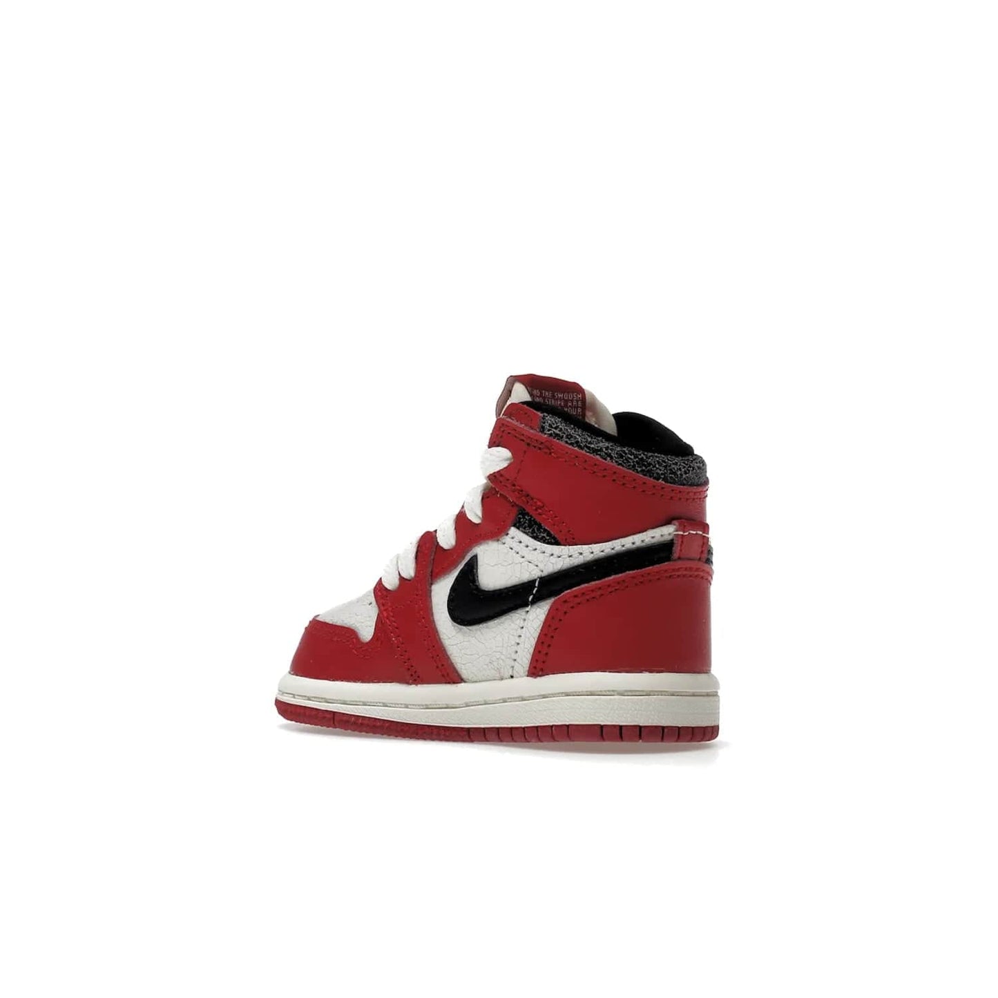 Jordan 1 Retro High OG Chicago Lost and Found (TD) - Image 23 - Only at www.BallersClubKickz.com - Introducing the Air Jordan 1 Retro High OG Lost and Found TD – a vibrant combination of 4 colors: muslin, varsity, sail and black. Featuring a crackled leather upper and AIR units for comfort and a signature Wings logo, these retro shoes add comfort and style for your little ones at $70. Get your pair before 19th December 2022!