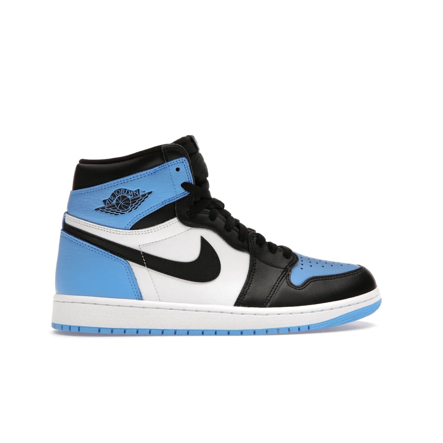 Jordan 1 Retro High OG UNC Toe - Image 36 - Only at www.BallersClubKickz.com - Jordan 1 High OG UNC Toe is a fashionable, high-quality sneaker featuring University Blue, Black White and White. Releasing July 22, 2023, it's the perfect pick up for sneakerheads.