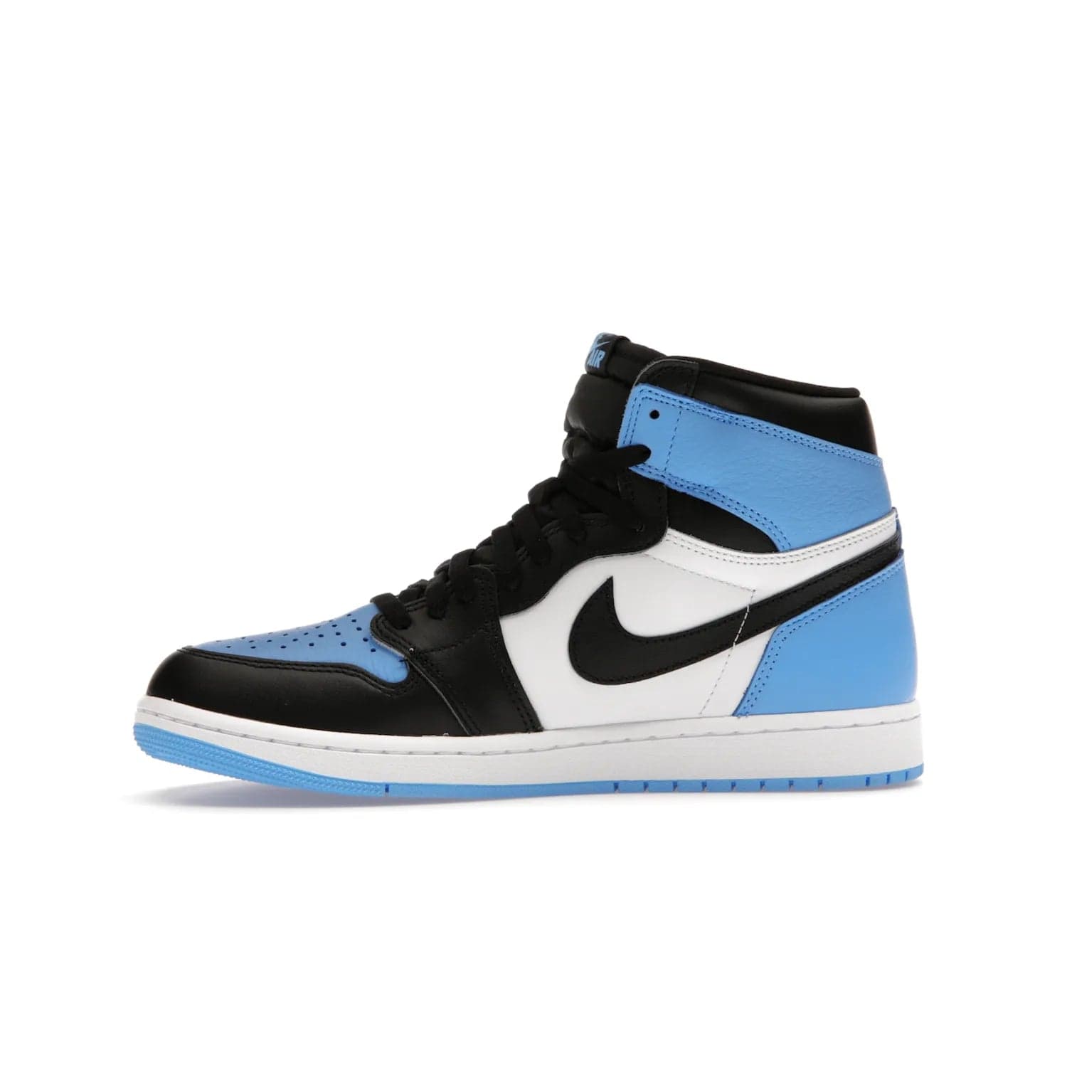 Jordan 1 Retro High OG UNC Toe - Image 18 - Only at www.BallersClubKickz.com - Jordan 1 High OG UNC Toe is a fashionable, high-quality sneaker featuring University Blue, Black White and White. Releasing July 22, 2023, it's the perfect pick up for sneakerheads.