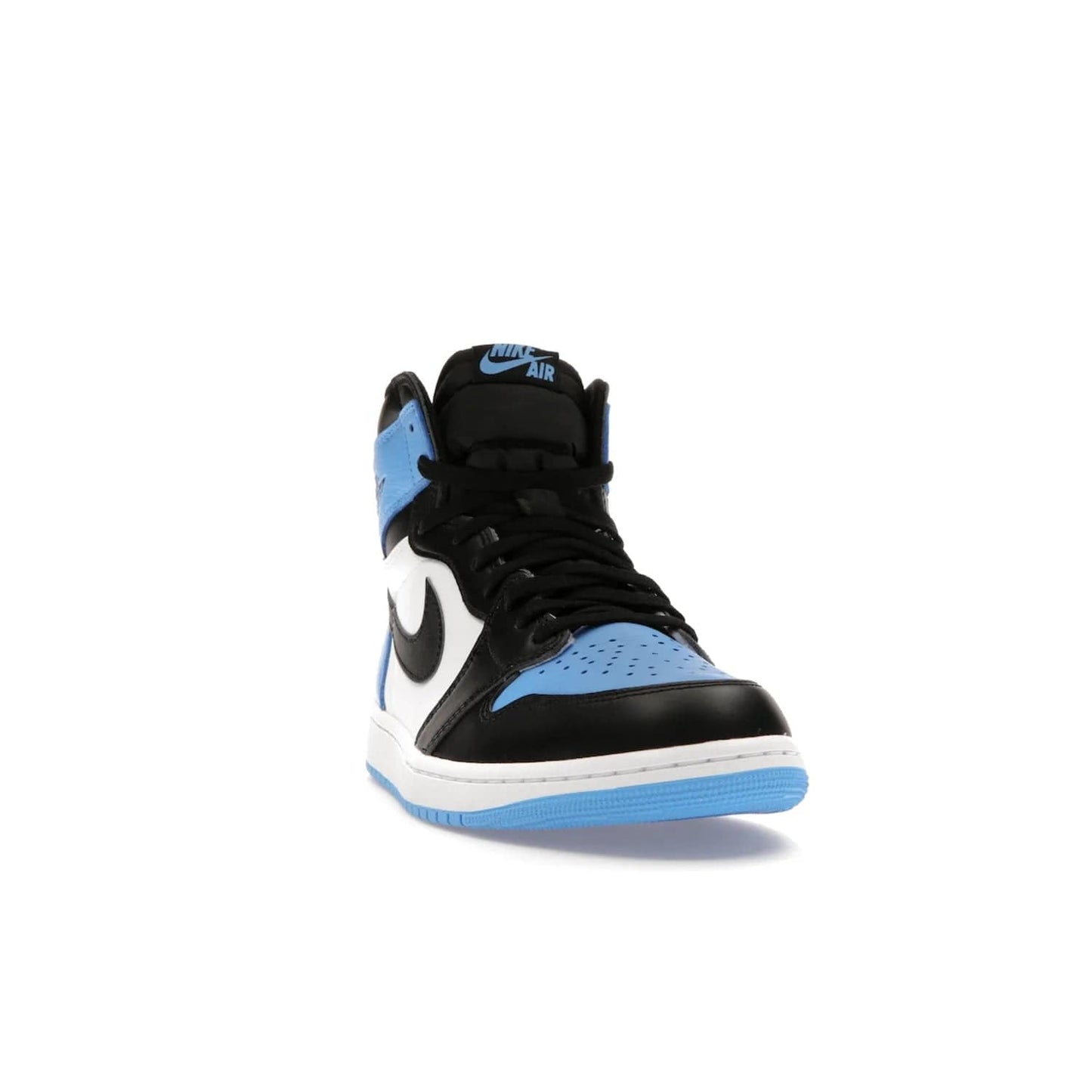 Jordan 1 Retro High OG UNC Toe - Image 8 - Only at www.BallersClubKickz.com - Jordan 1 High OG UNC Toe is a fashionable, high-quality sneaker featuring University Blue, Black White and White. Releasing July 22, 2023, it's the perfect pick up for sneakerheads.
