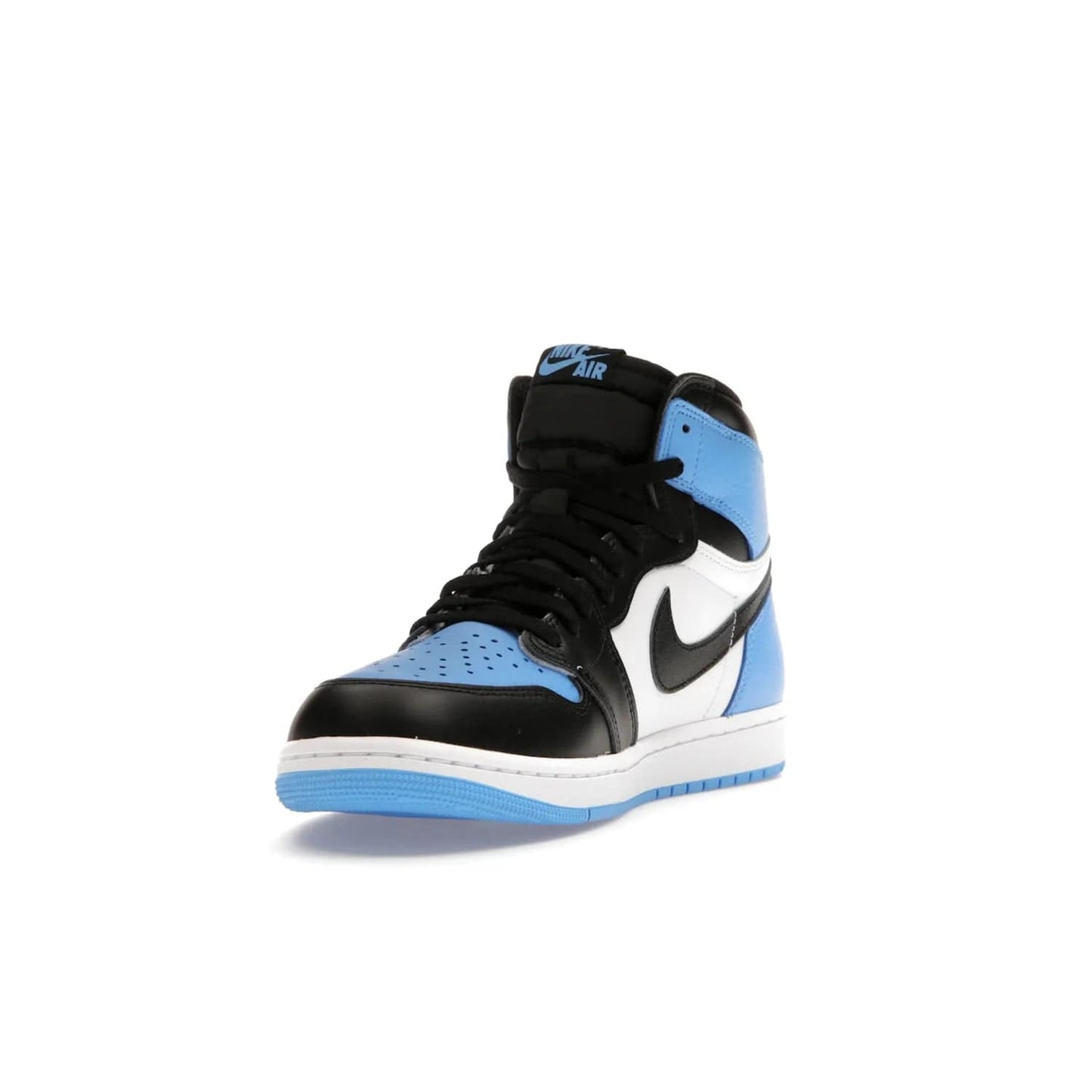 Jordan 1 Retro High OG UNC Toe - Image 13 - Only at www.BallersClubKickz.com - Jordan 1 High OG UNC Toe is a fashionable, high-quality sneaker featuring University Blue, Black White and White. Releasing July 22, 2023, it's the perfect pick up for sneakerheads.