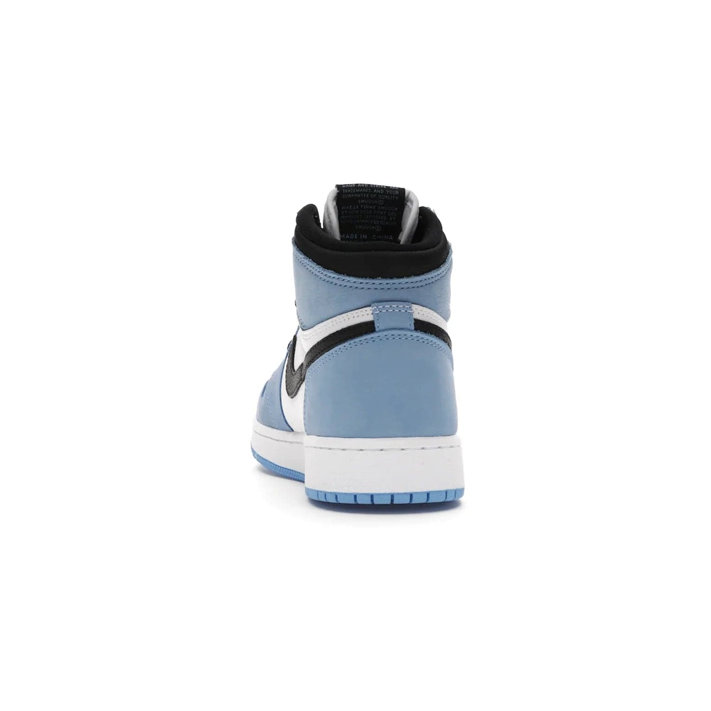 Jordan 1 Retro High White University Blue Black (GS) - Image 27 - Only at www.BallersClubKickz.com - Air Jordan 1 Retro High White University Blue Black GS: the latest offering from the iconic Air Jordan 1 line. White tumbled leather upper with University Blue overlays and black detailing. University Blue outsole and white midsole. March 6 release.